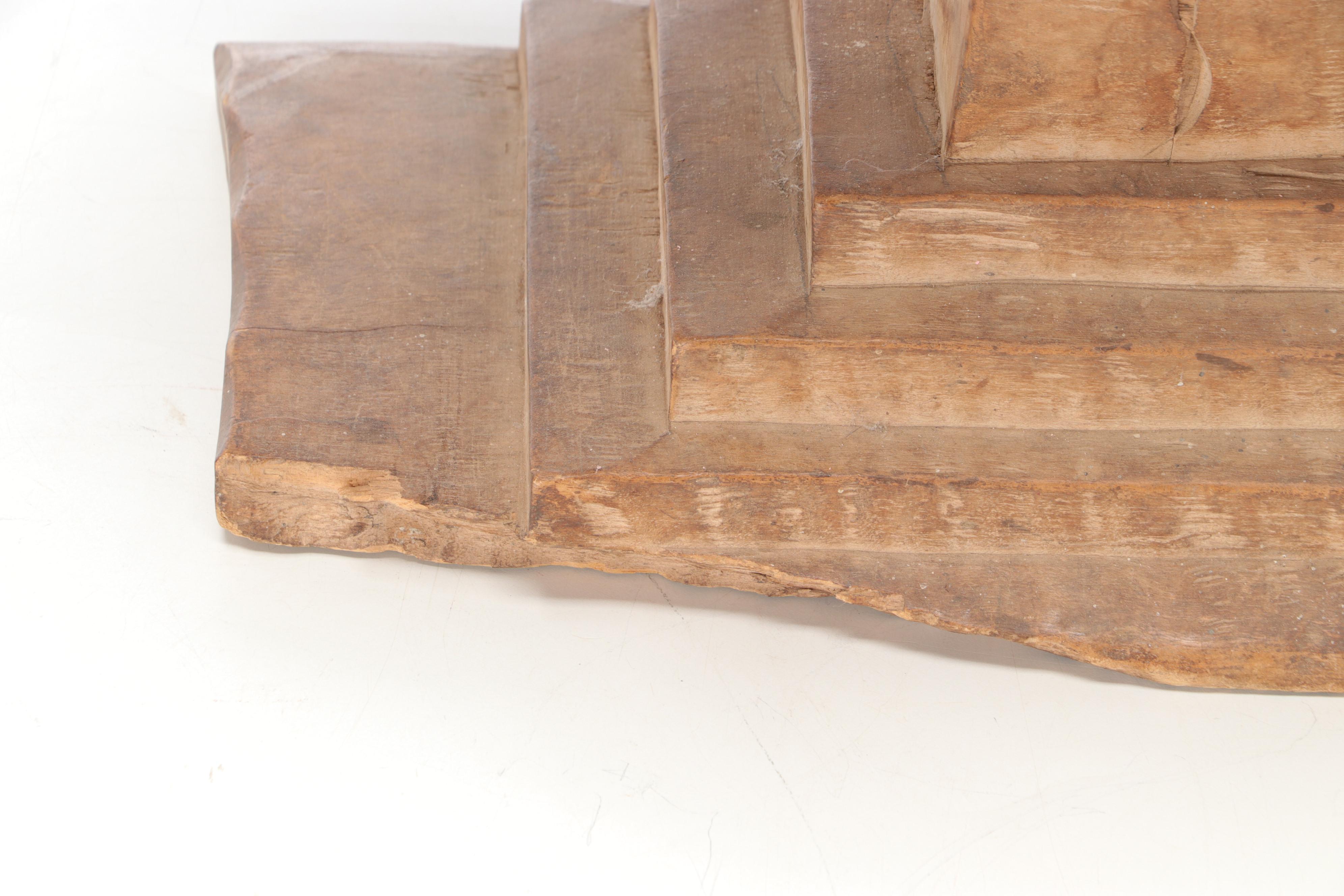 Bernard Matemera Carved Shona Sculpture of Rhino Head on Ashanti Stool