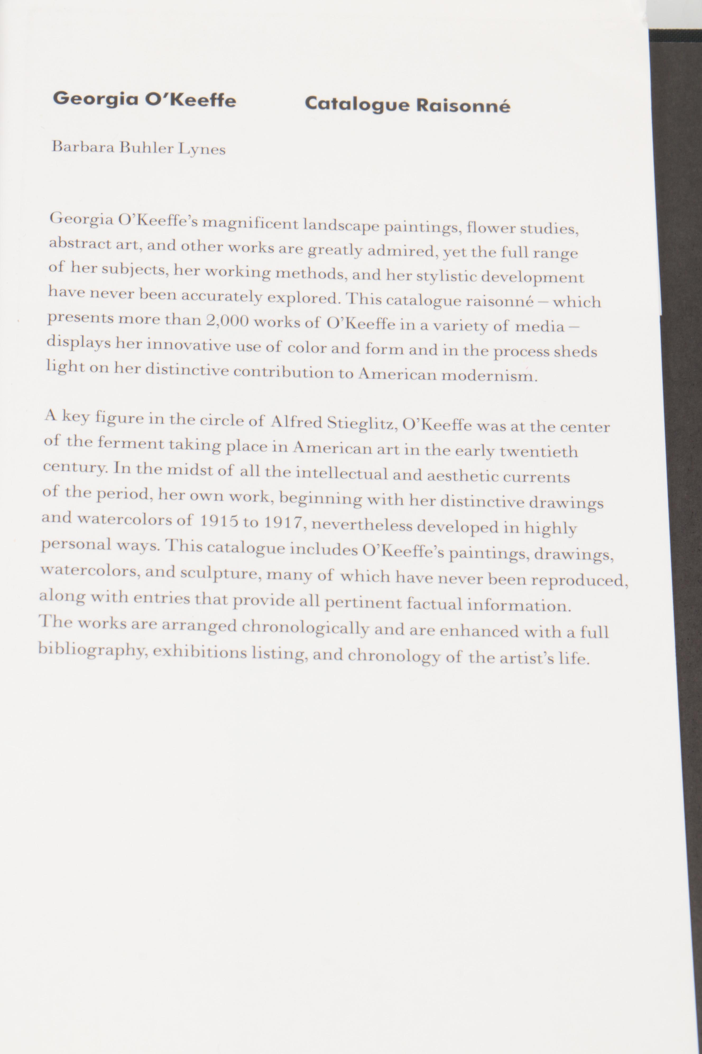 "Georgia O'Keeffe: Catalogue Raisonné" Two-Volume Box Set by Barbara B. Lynes