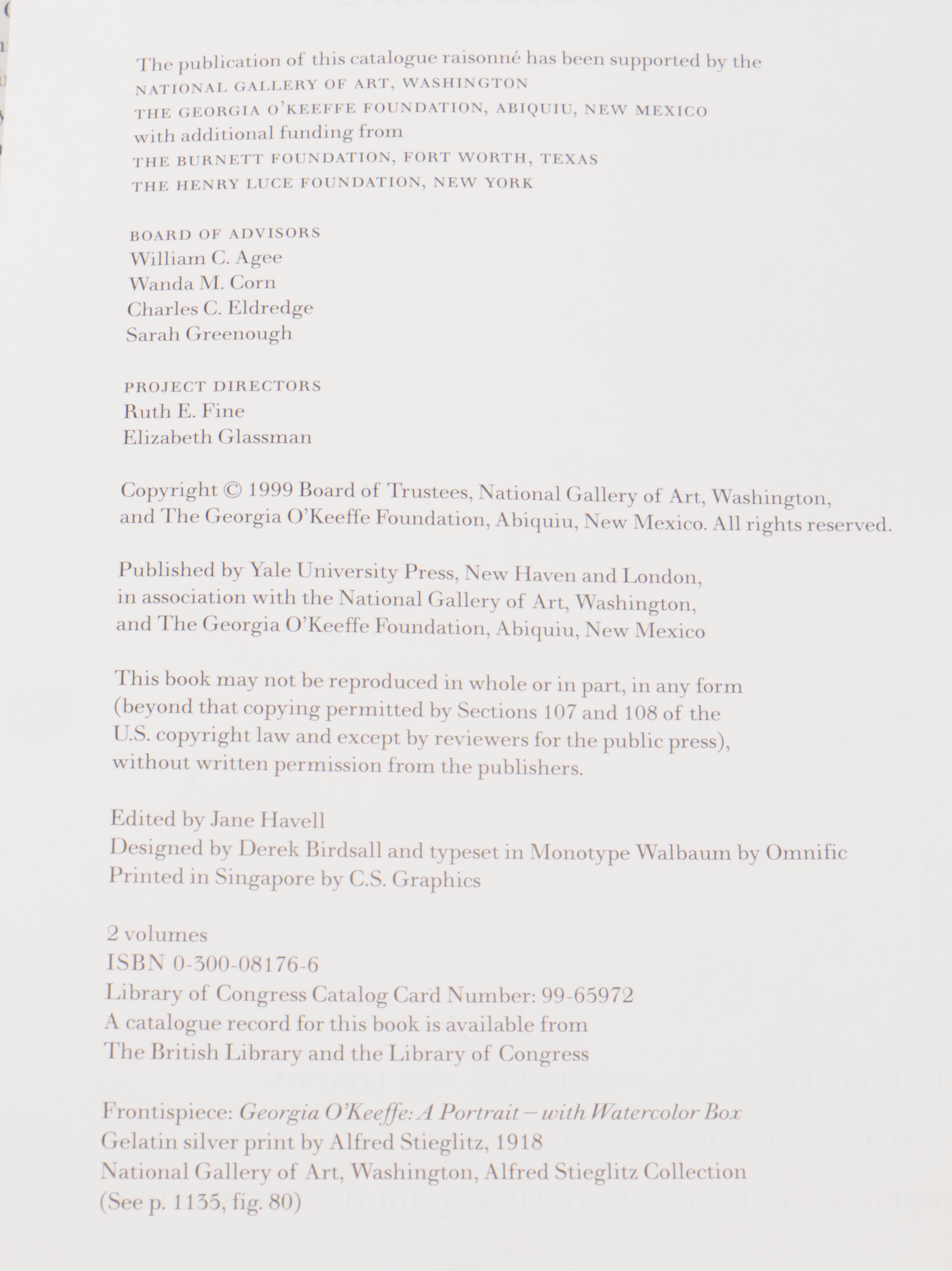 "Georgia O'Keeffe: Catalogue Raisonné" Two-Volume Box Set by Barbara B. Lynes