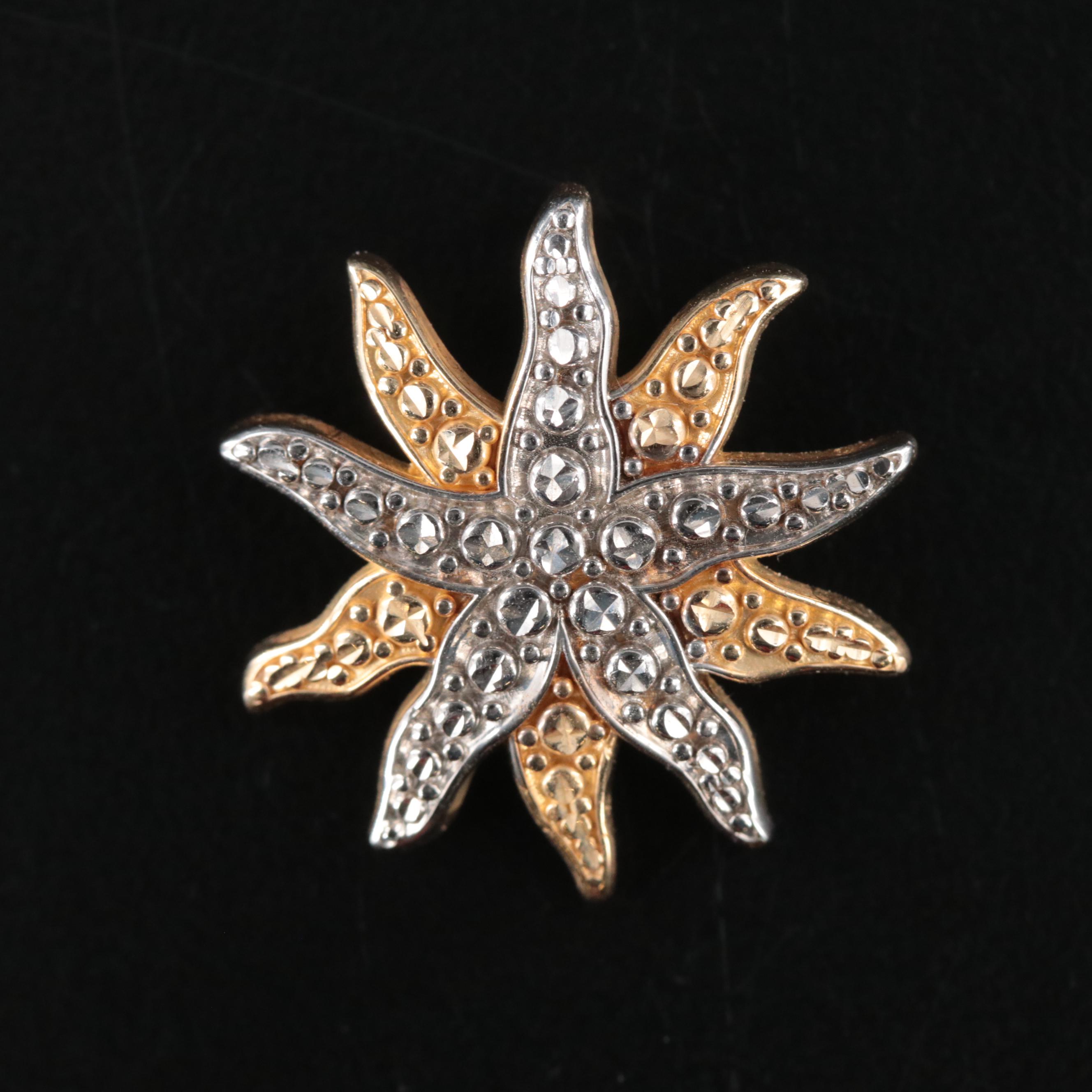 14K Diamond Cut Pendant