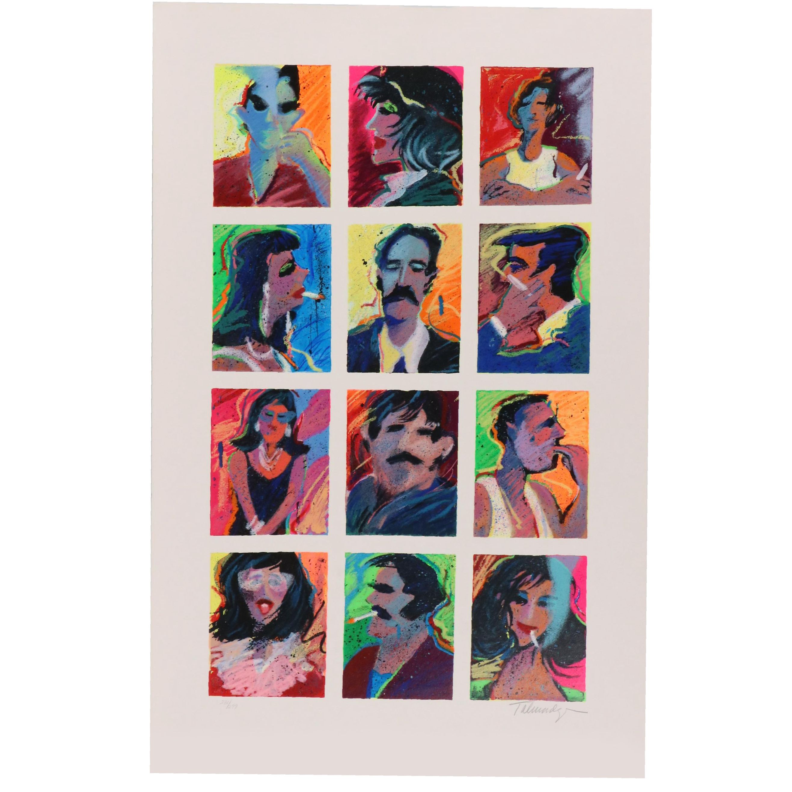 James Talmadge Serigraph "Hollywood Tough Guys And Their Women"