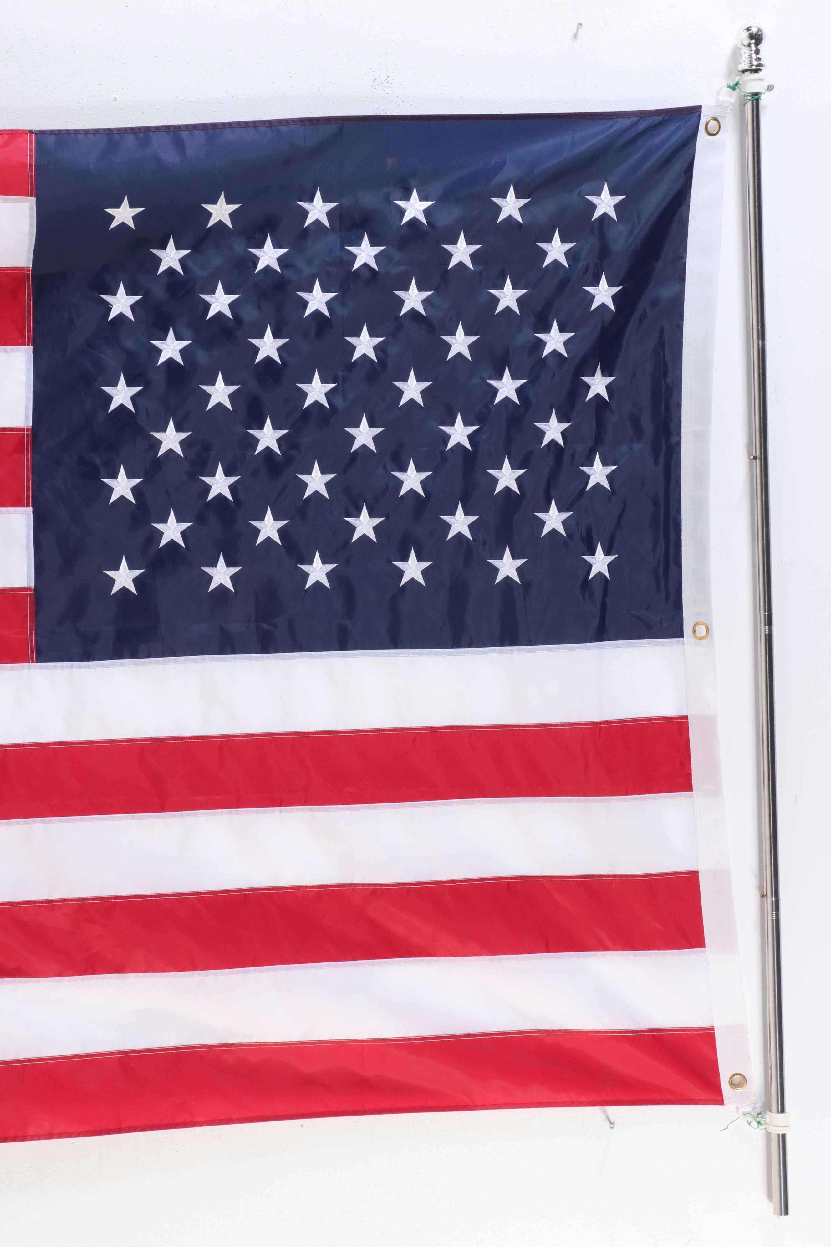 50-Star American Flag with Pole