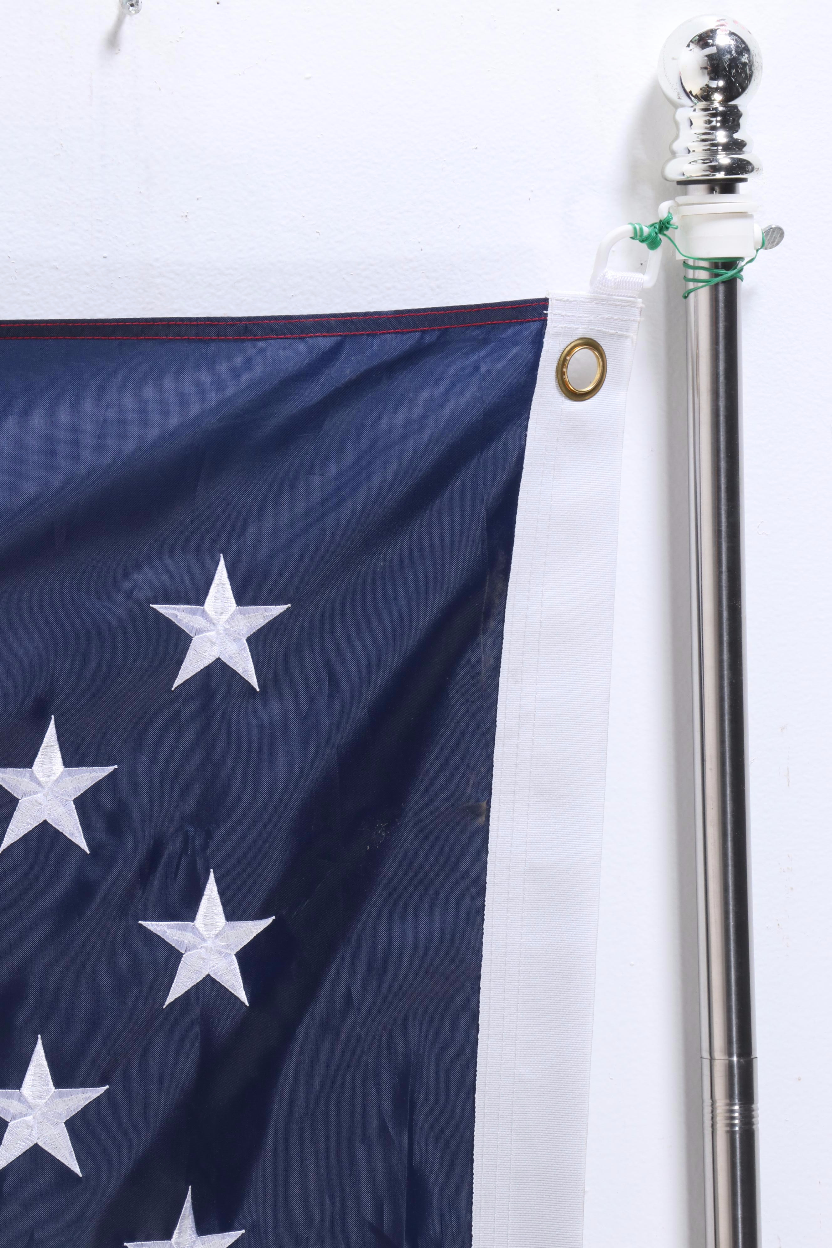 50-Star American Flag with Pole