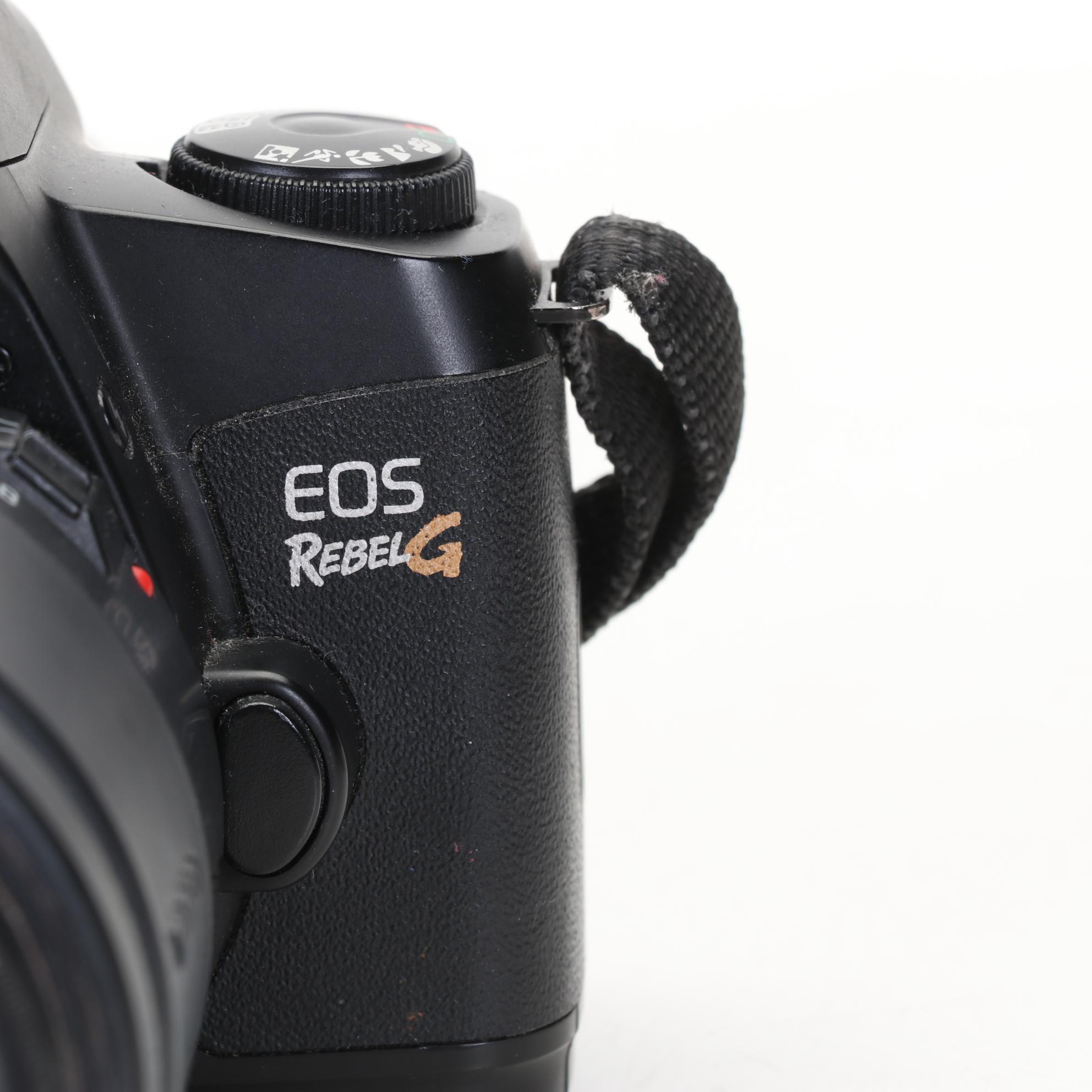 Canon EOS Rebel G Film Camera with Two Lenses and Digital Pocket Cameras