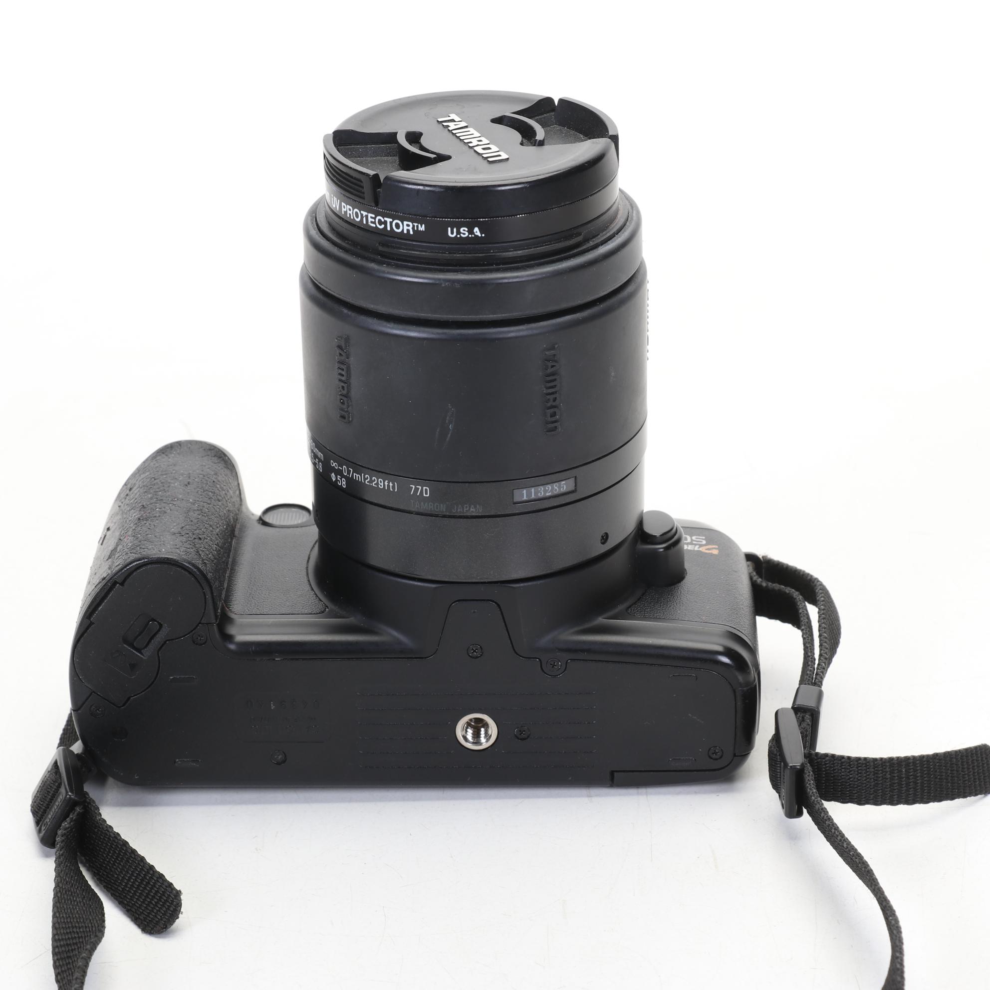 Canon EOS Rebel G Film Camera with Two Lenses and Digital Pocket Cameras