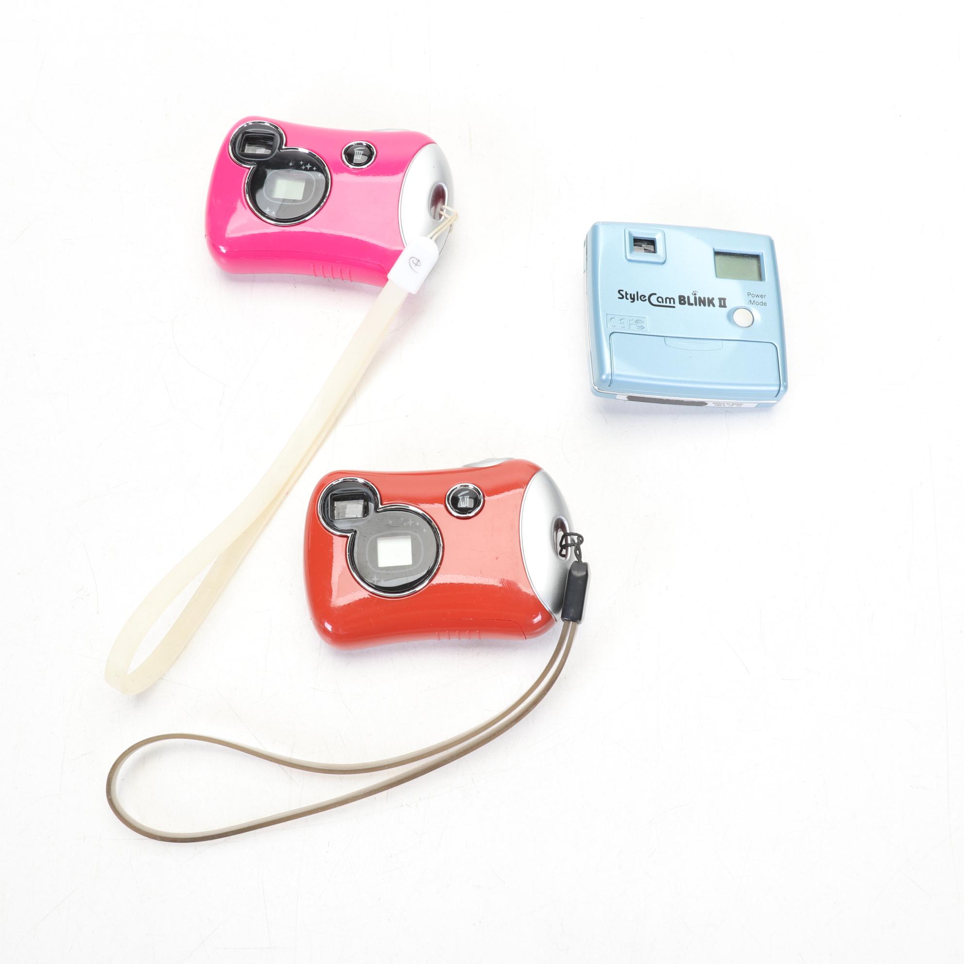 Canon EOS Rebel G Film Camera with Two Lenses and Digital Pocket Cameras