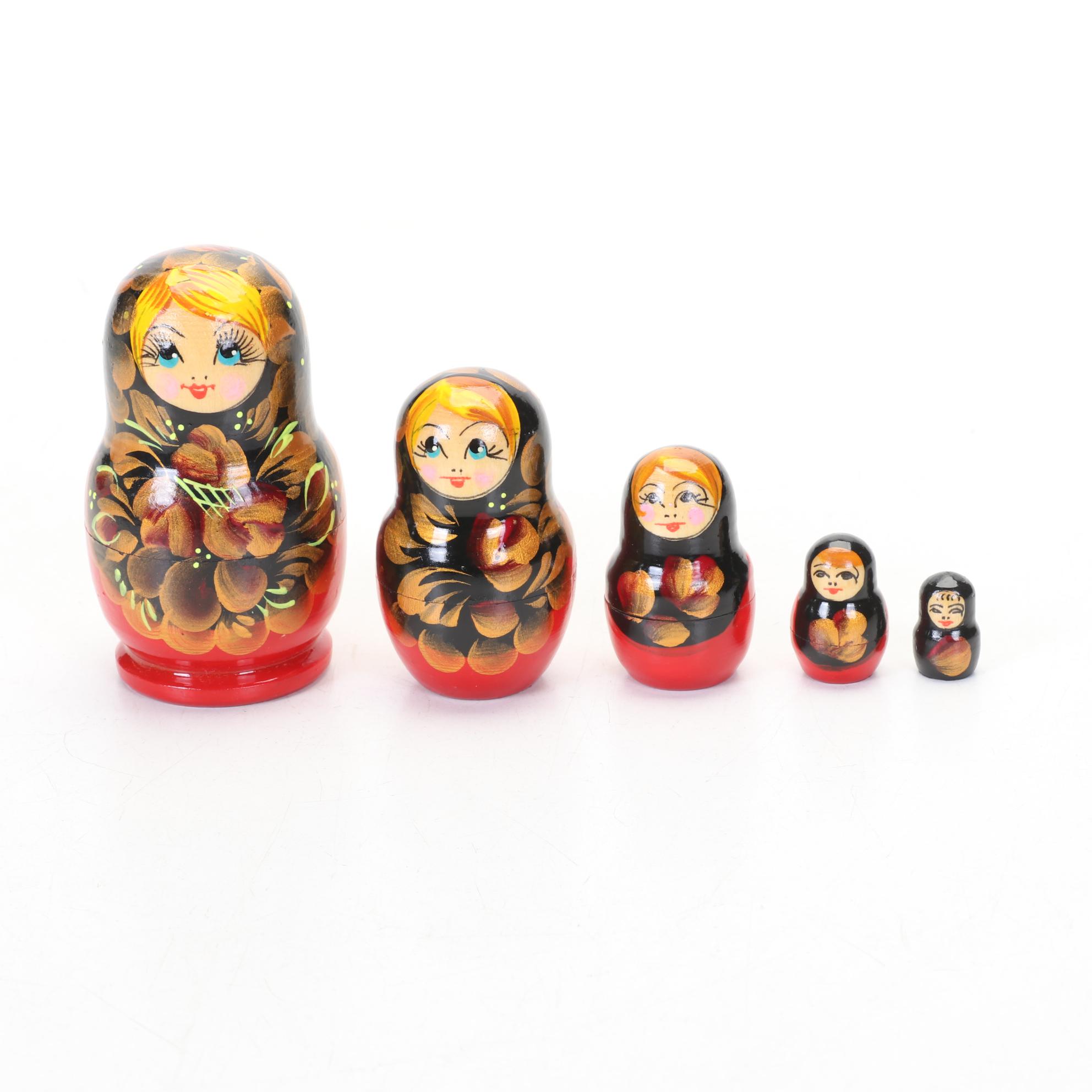 Madame Alexander Dolls And Matryoshkas With Russian Musical Roly-Poly Toy