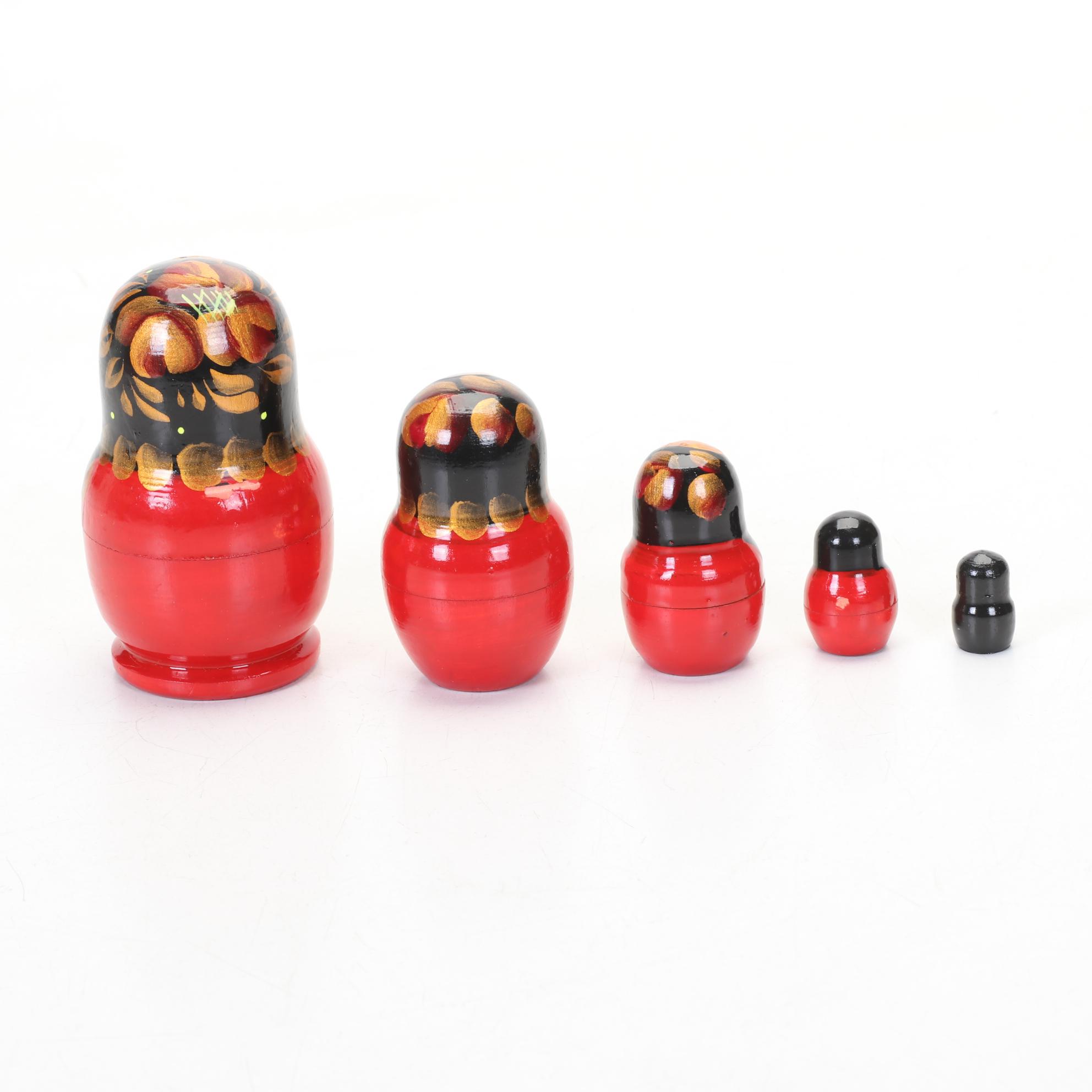Madame Alexander Dolls And Matryoshkas With Russian Musical Roly-Poly Toy