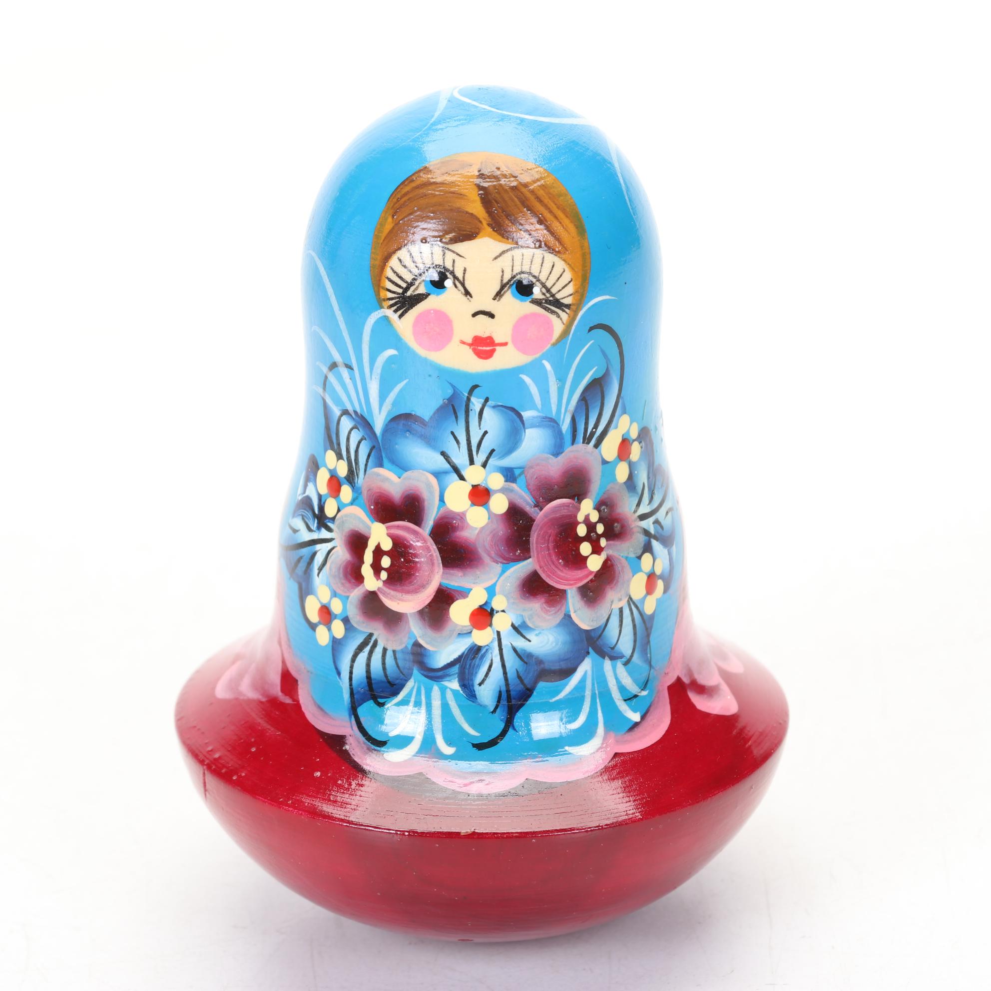 Madame Alexander Dolls And Matryoshkas With Russian Musical Roly-Poly Toy