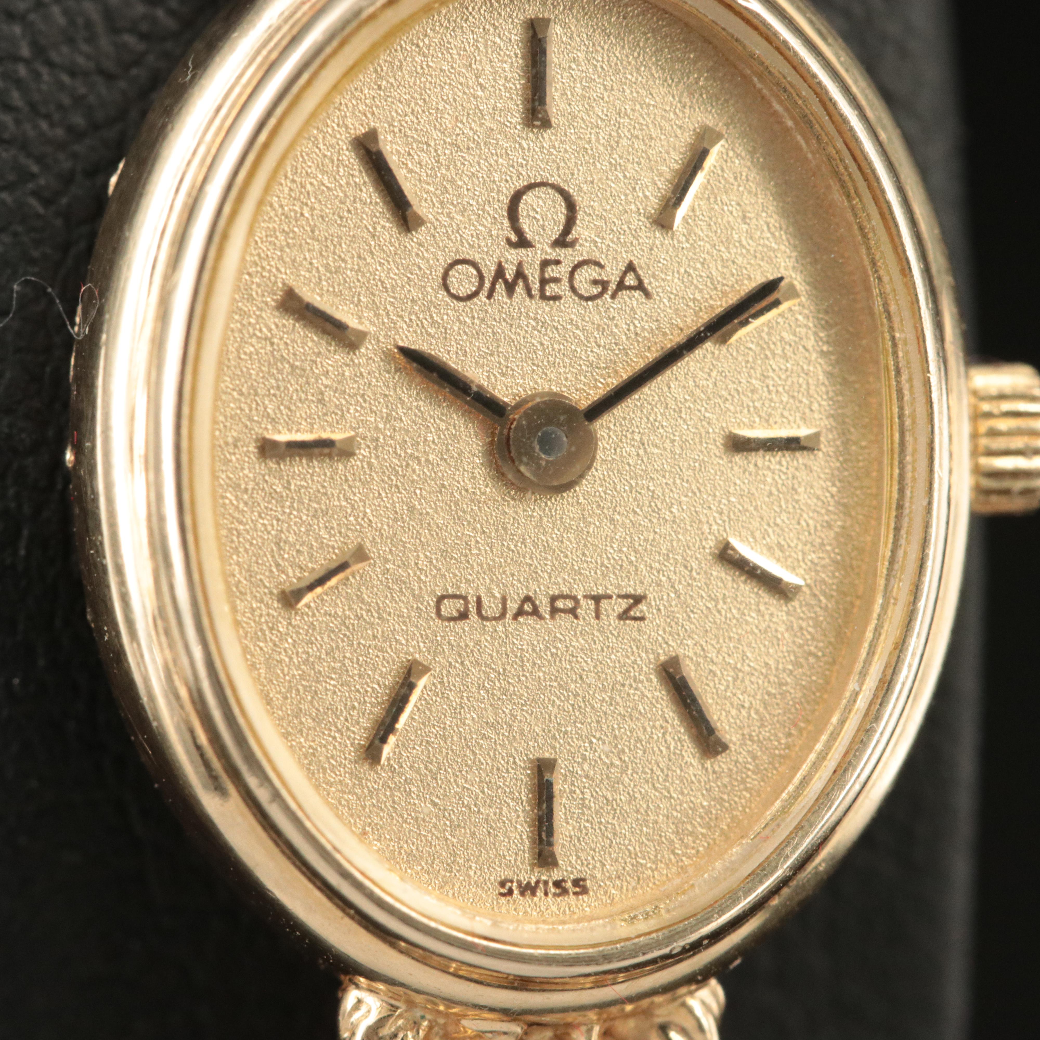 14K Omega Quartz Watch