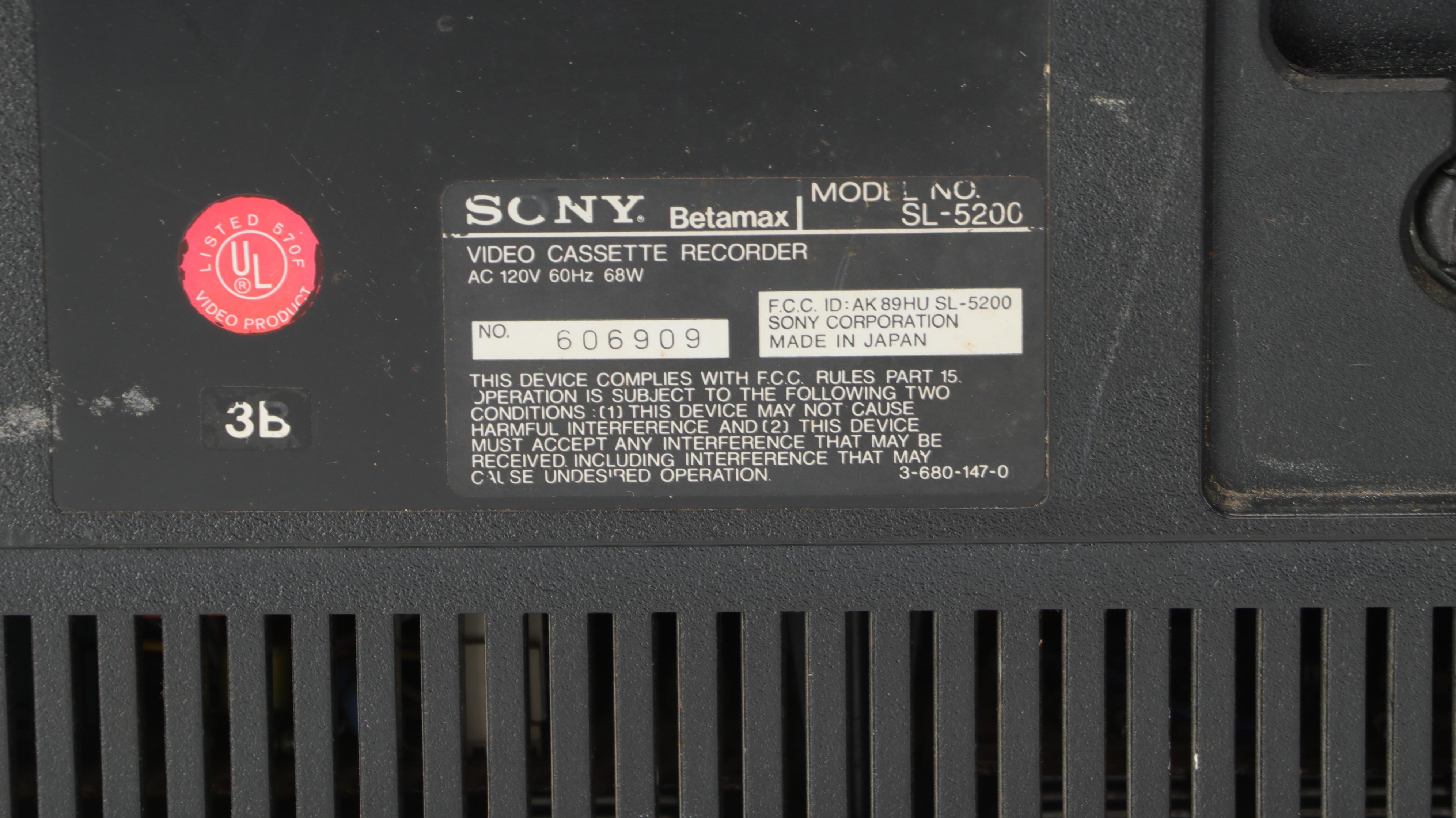 Sony Betamovie Video Camera with Betamax Beta Hi-Fi Stereo and More