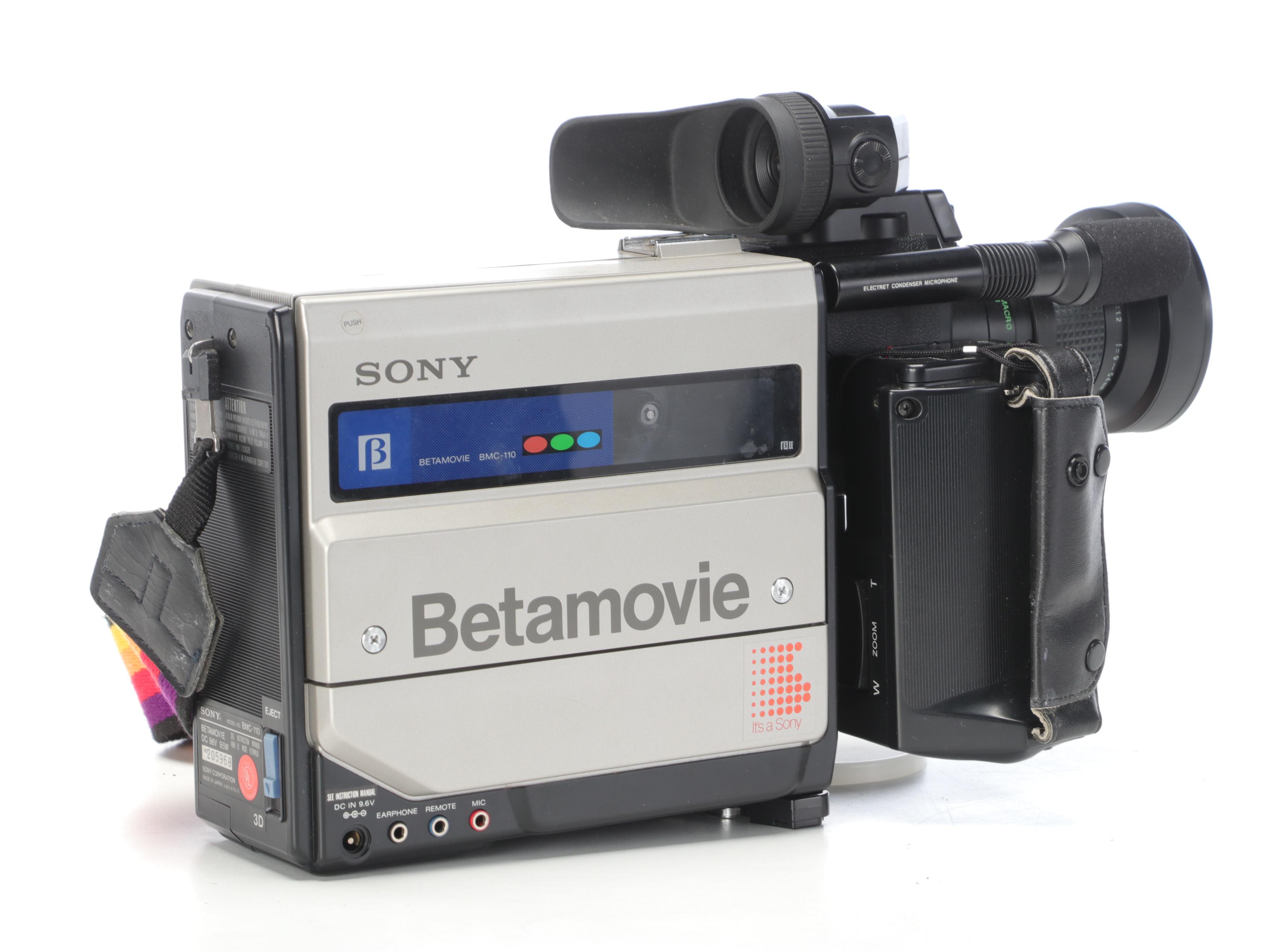 Sony Betamovie Video Camera with Betamax Beta Hi-Fi Stereo and More