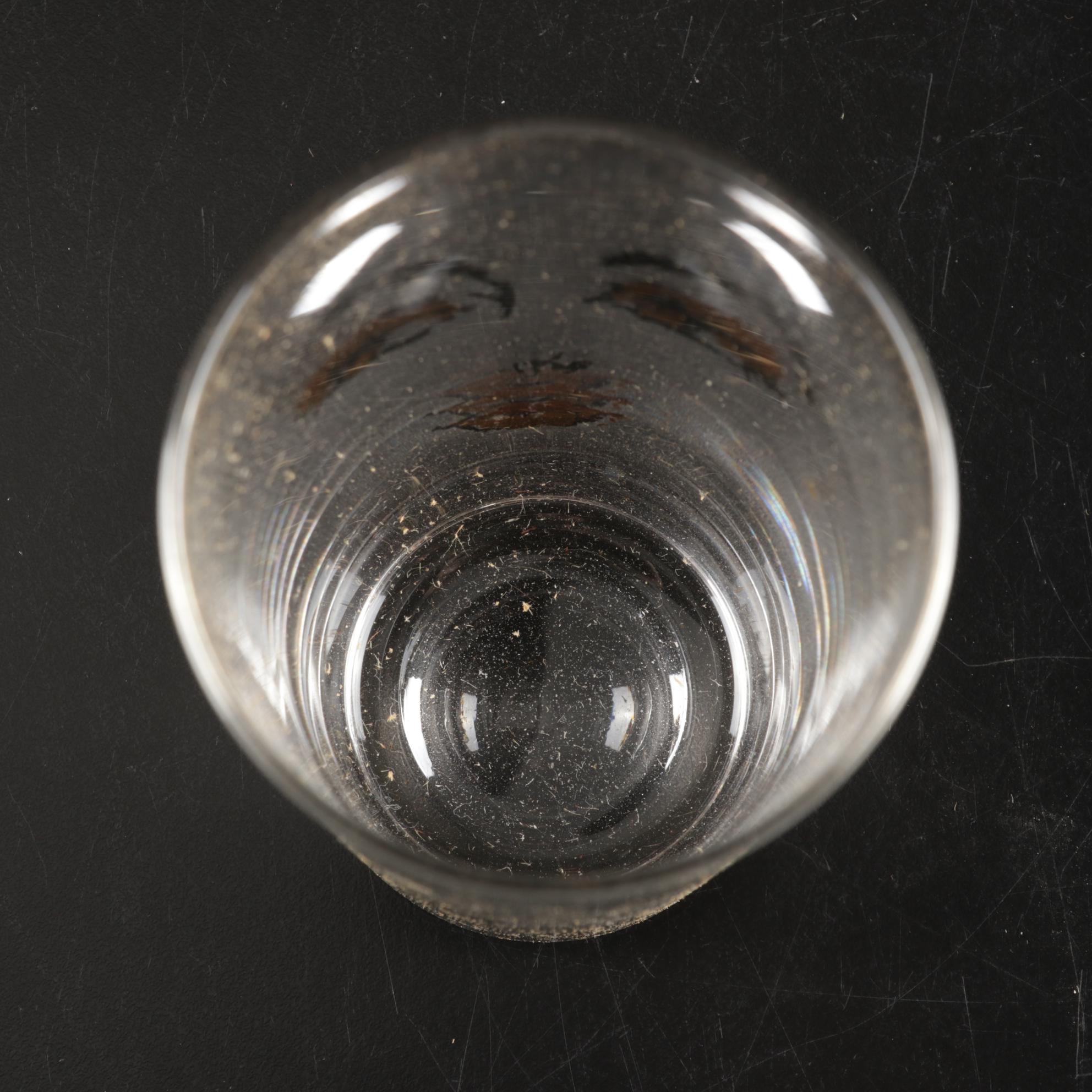 22K Gilded Highball Glass With Woman's Face, Set of Six