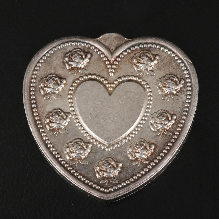 One Troy Ounce Fine Silver Heart EBTH one-troy-ounce-fine-silver-heart-ebth