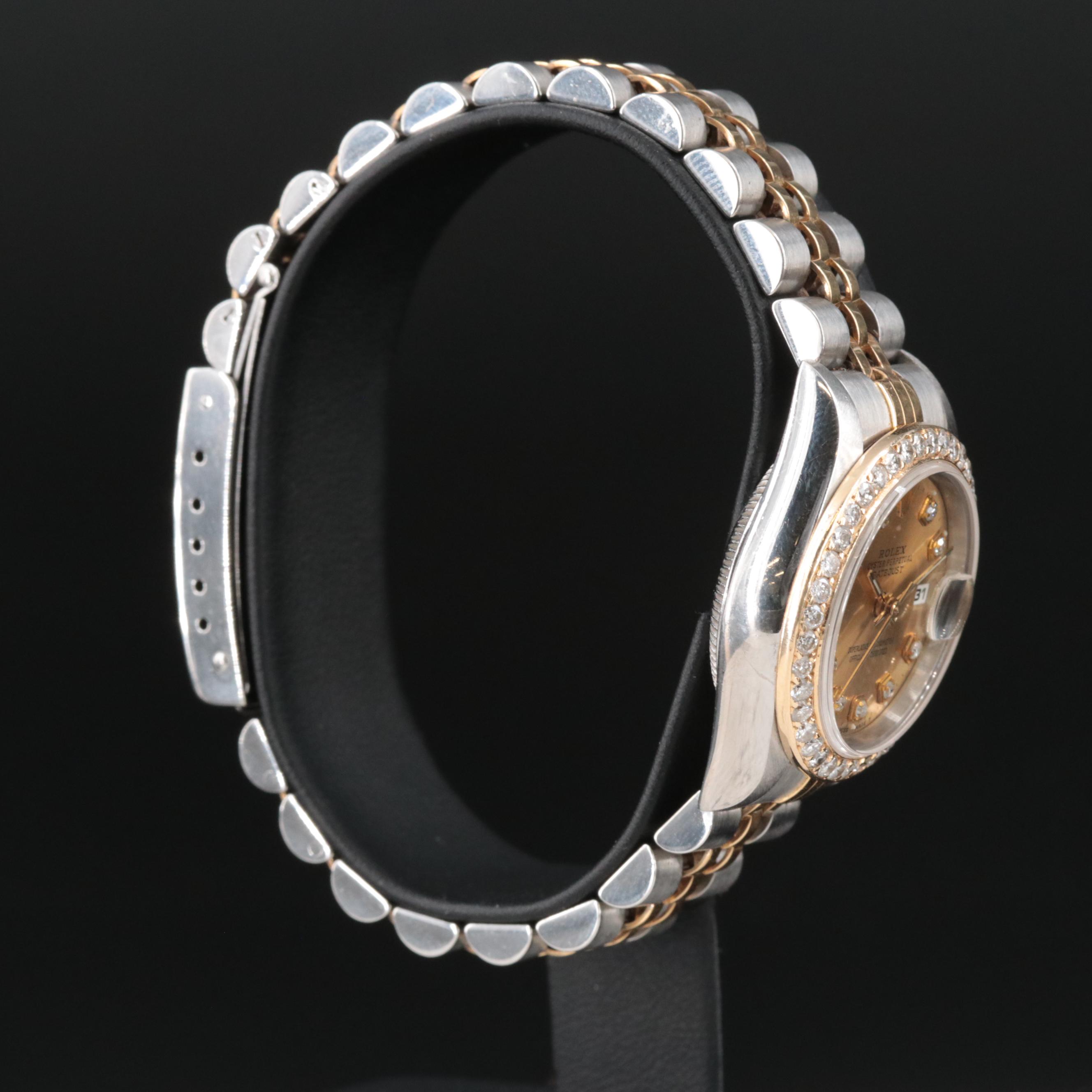 1994 Rolex Custom 2.20 CTW Diamond Bezel and Dial Datejust Watch