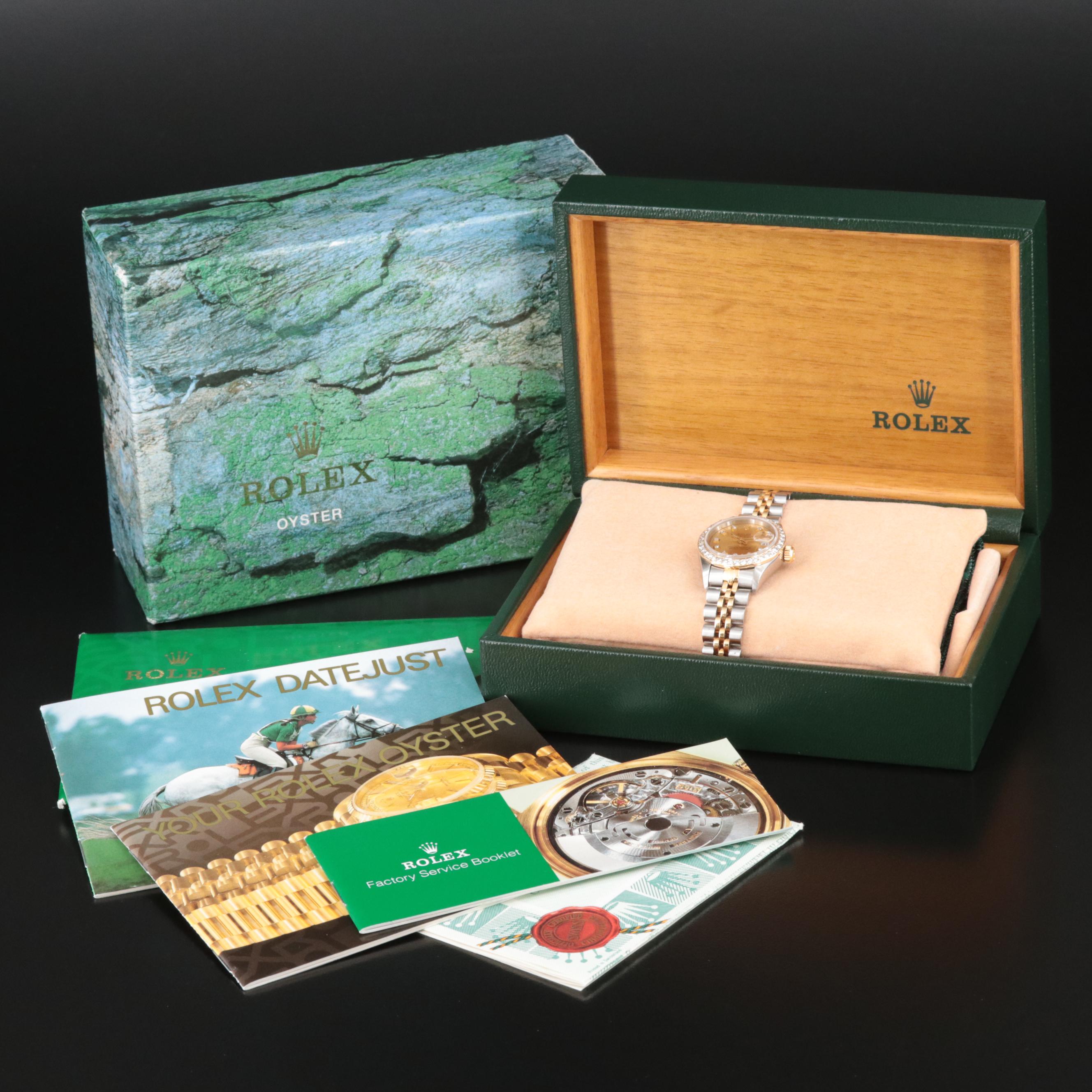 1994 Rolex Custom 2.20 CTW Diamond Bezel and Dial Datejust Watch