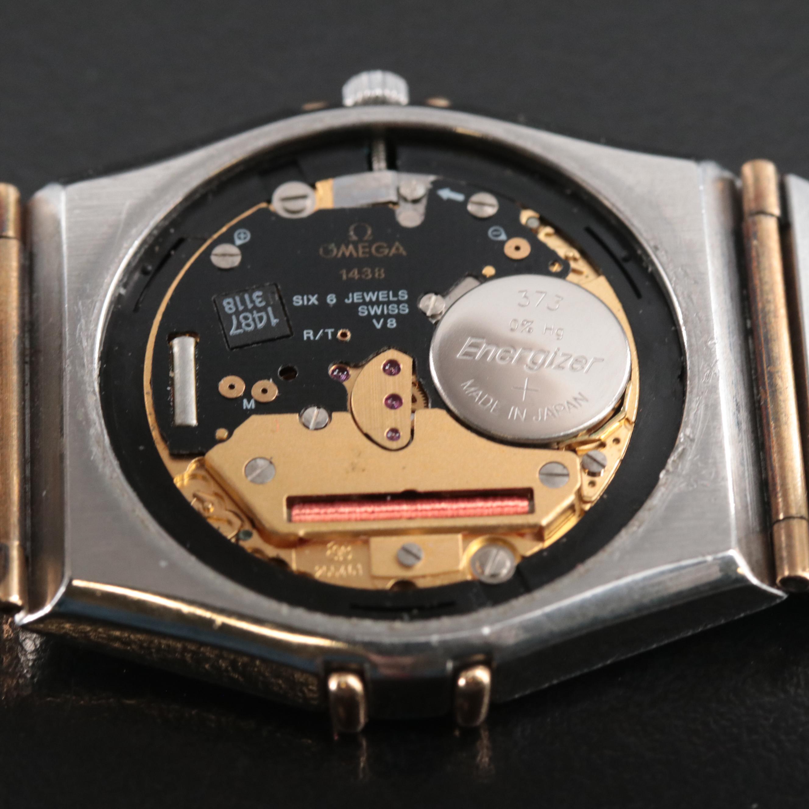 1993 Omega Constellation 18K Gold and Steel Quartz Watch