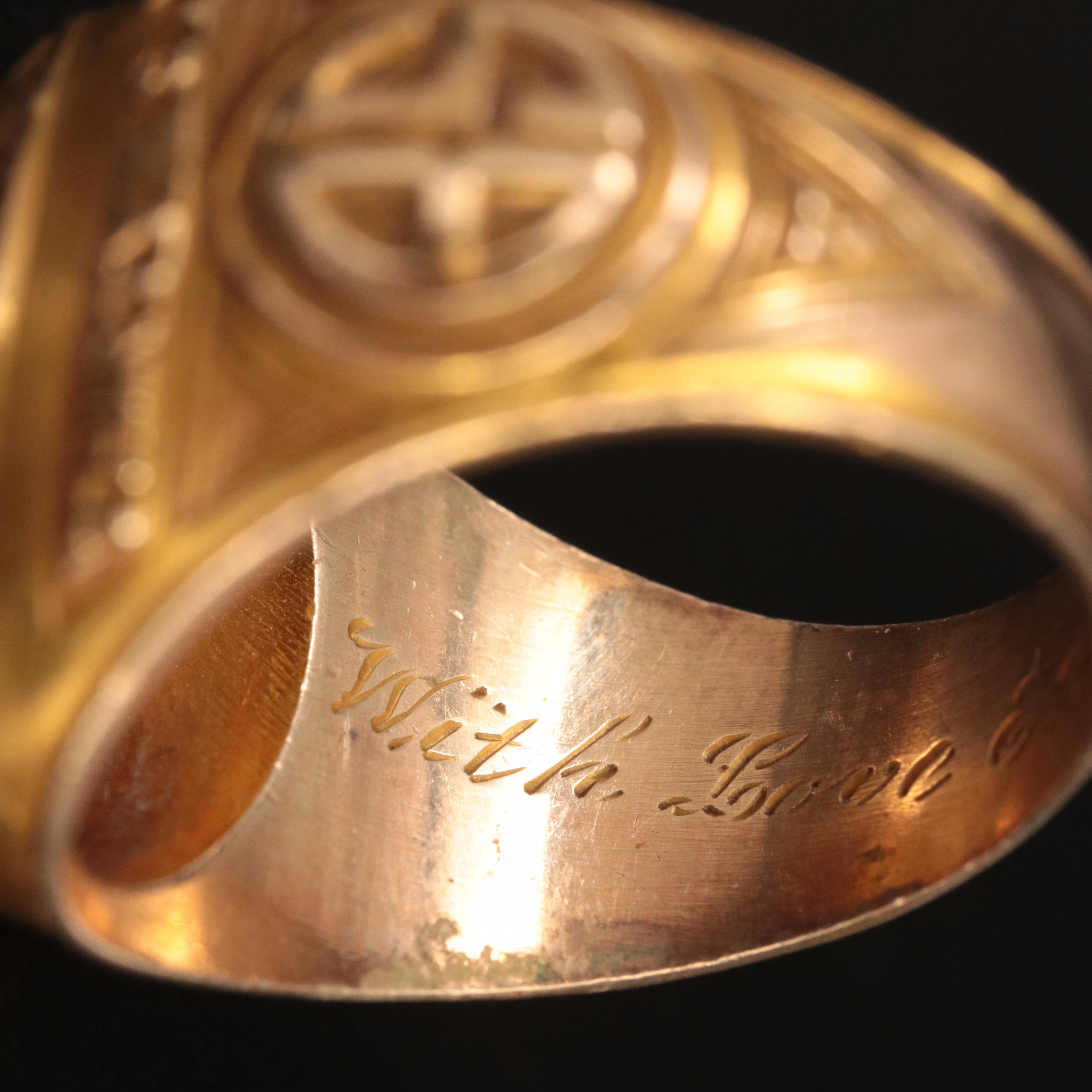 1936 10K Spinel University of Pennsylvania Class Ring