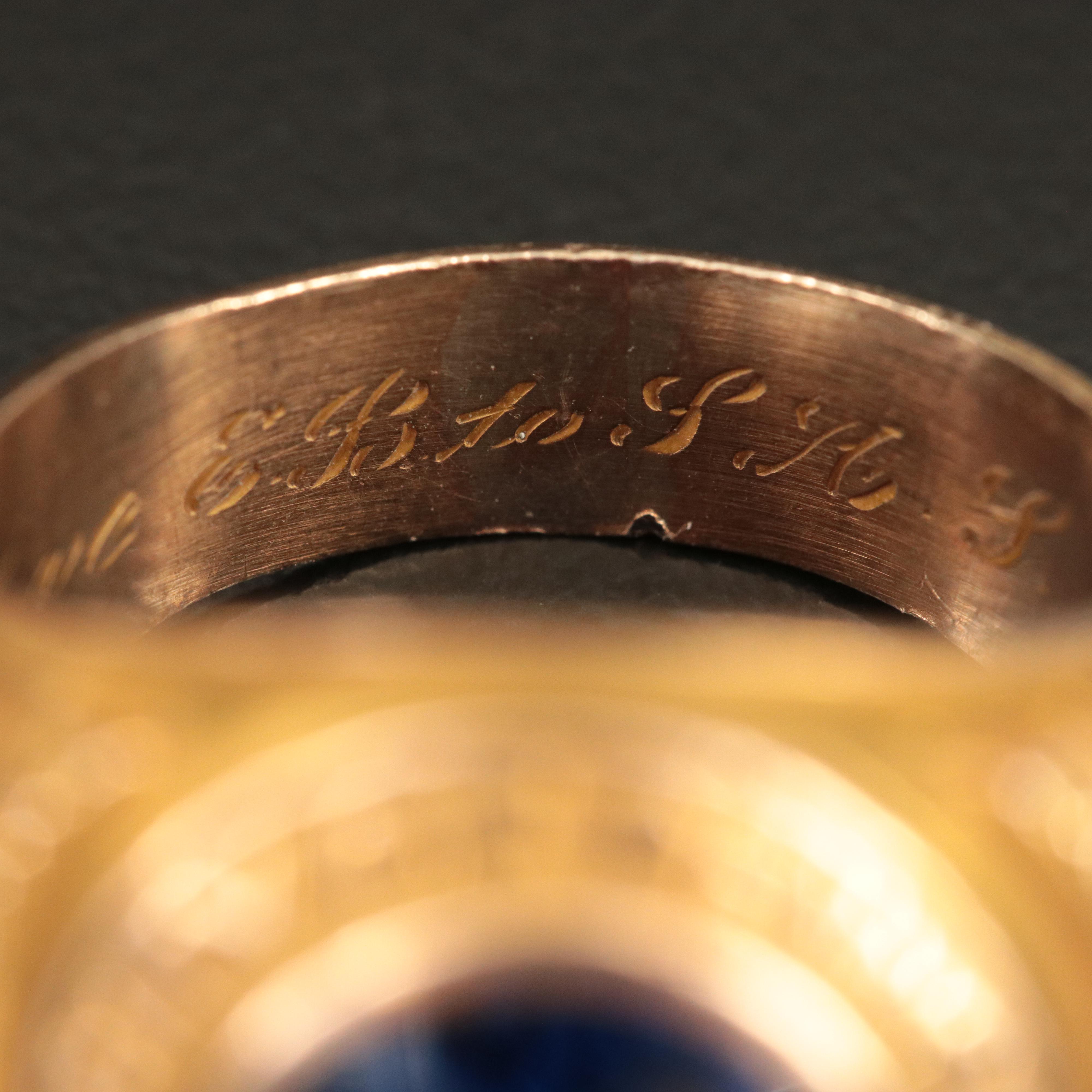 1936 10K Spinel University of Pennsylvania Class Ring