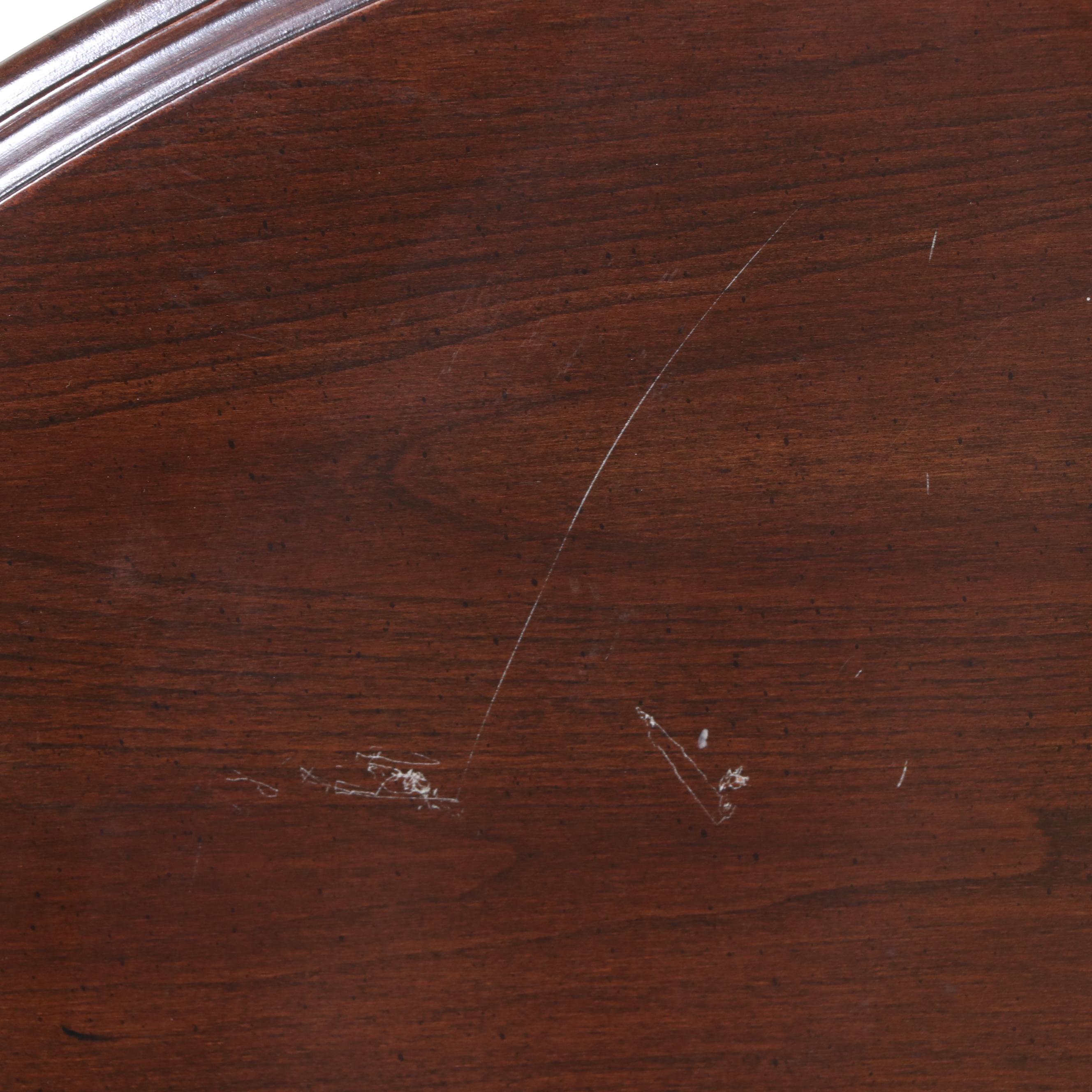 Ethan Allen Queen Anne Style Cherrywood Birdcage-Action Tea Table