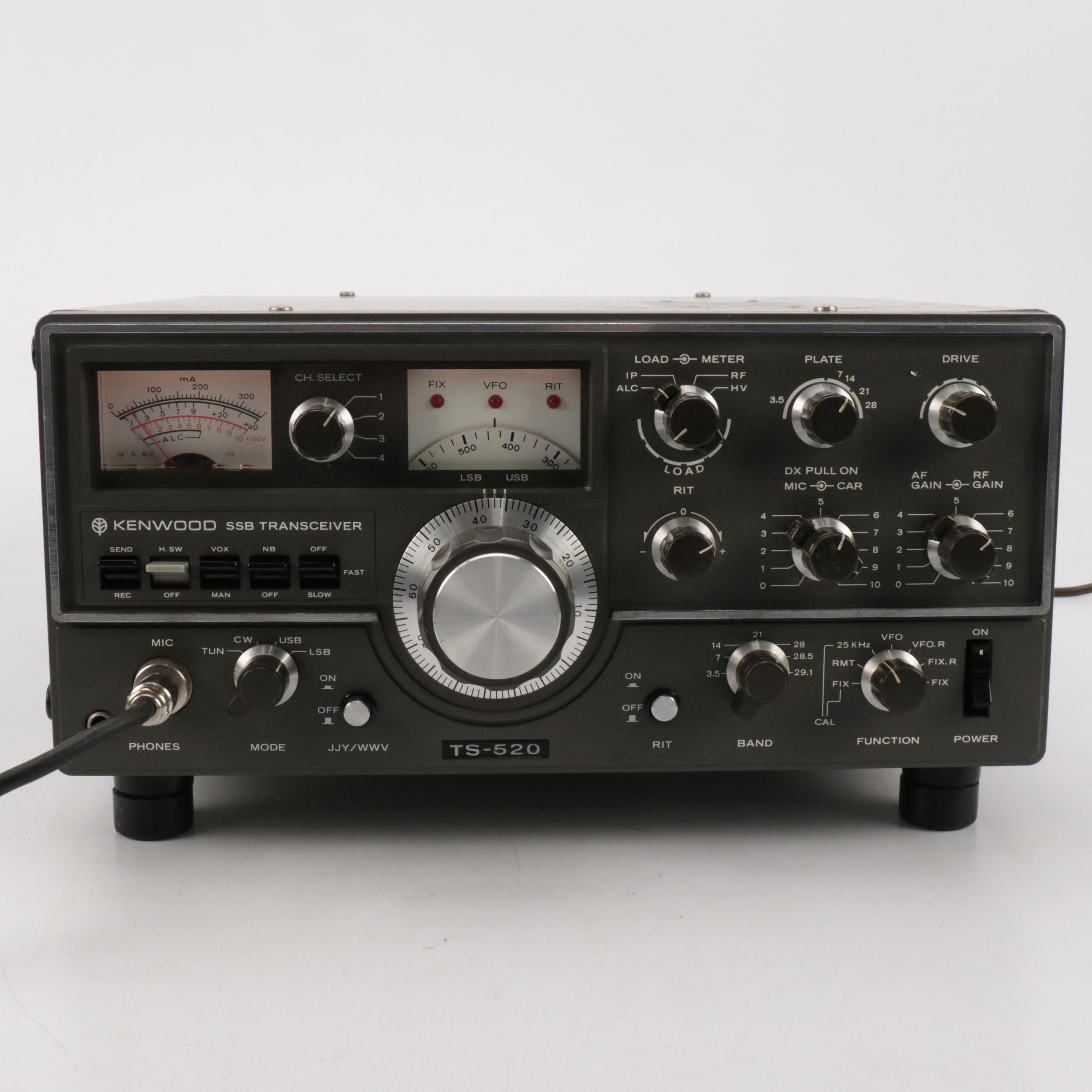 Kenwood Antenna Tuner, Remote VFO, Transceiver and Drake Microphone