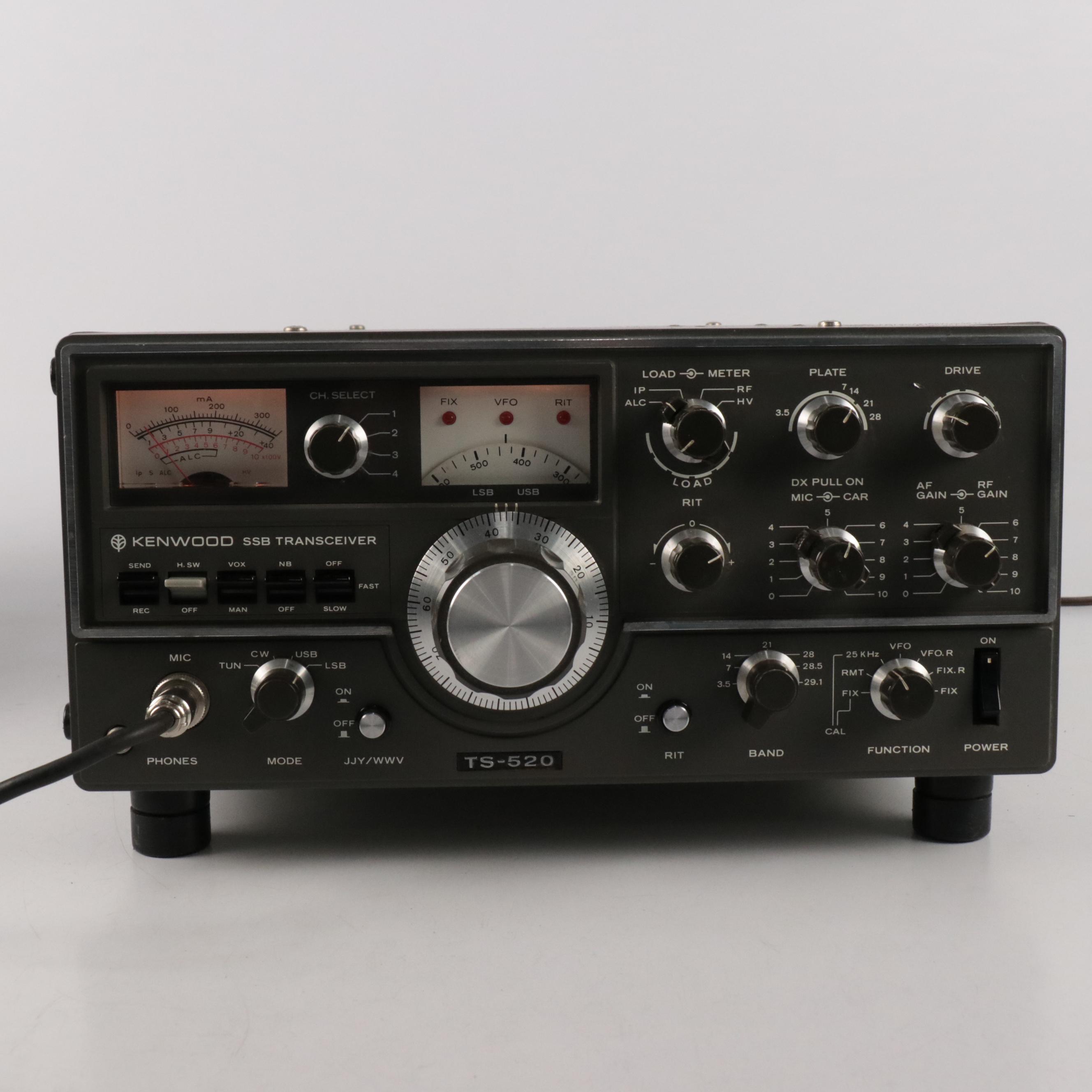 Kenwood Antenna Tuner, Remote VFO, Transceiver and Drake Microphone