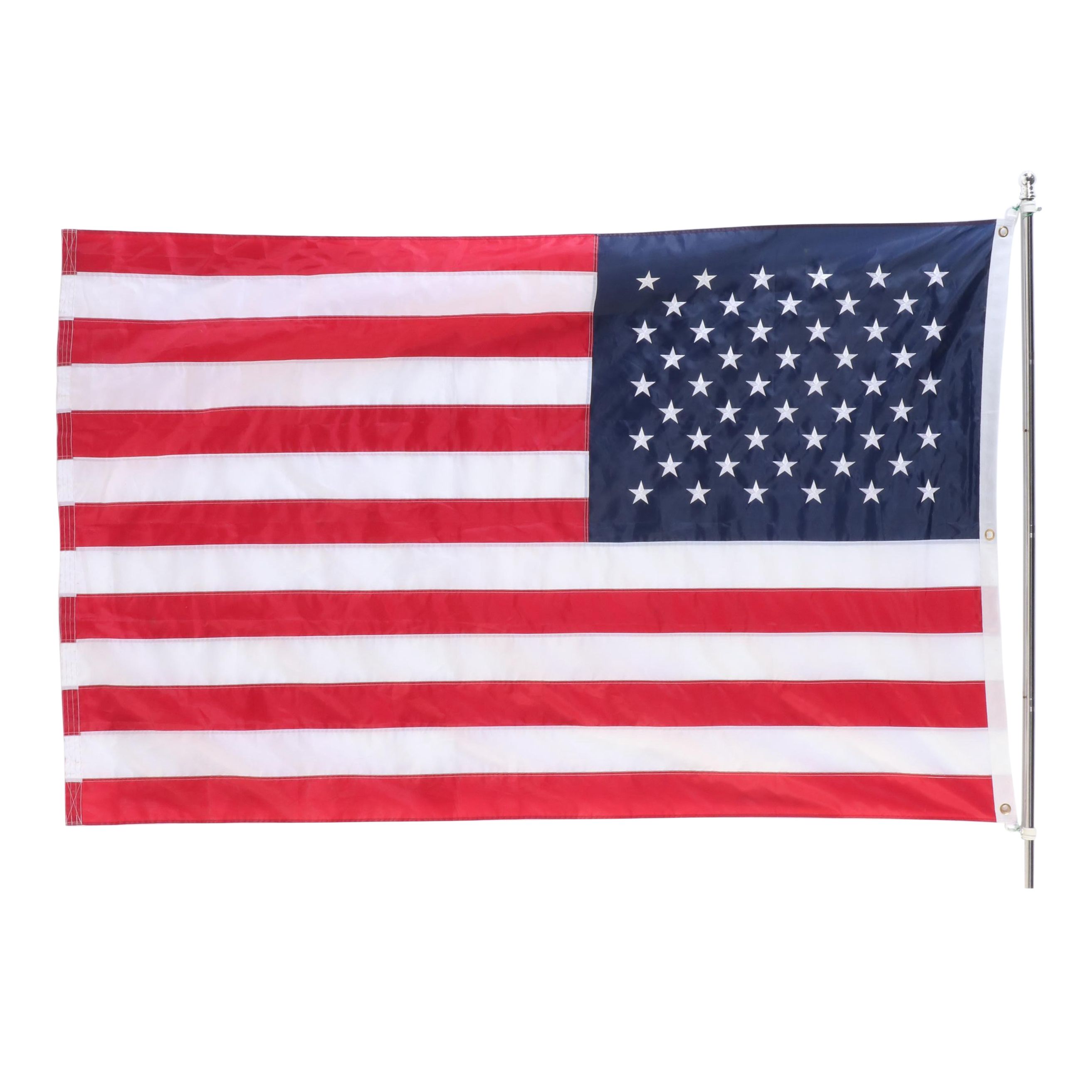 50-Star American Flag with Pole