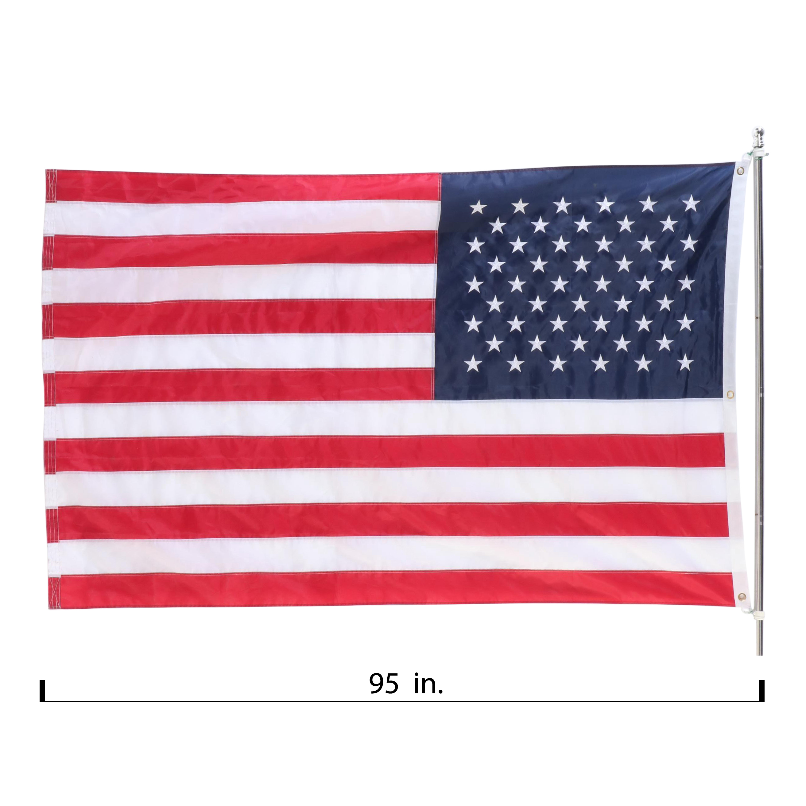 50-Star American Flag with Pole