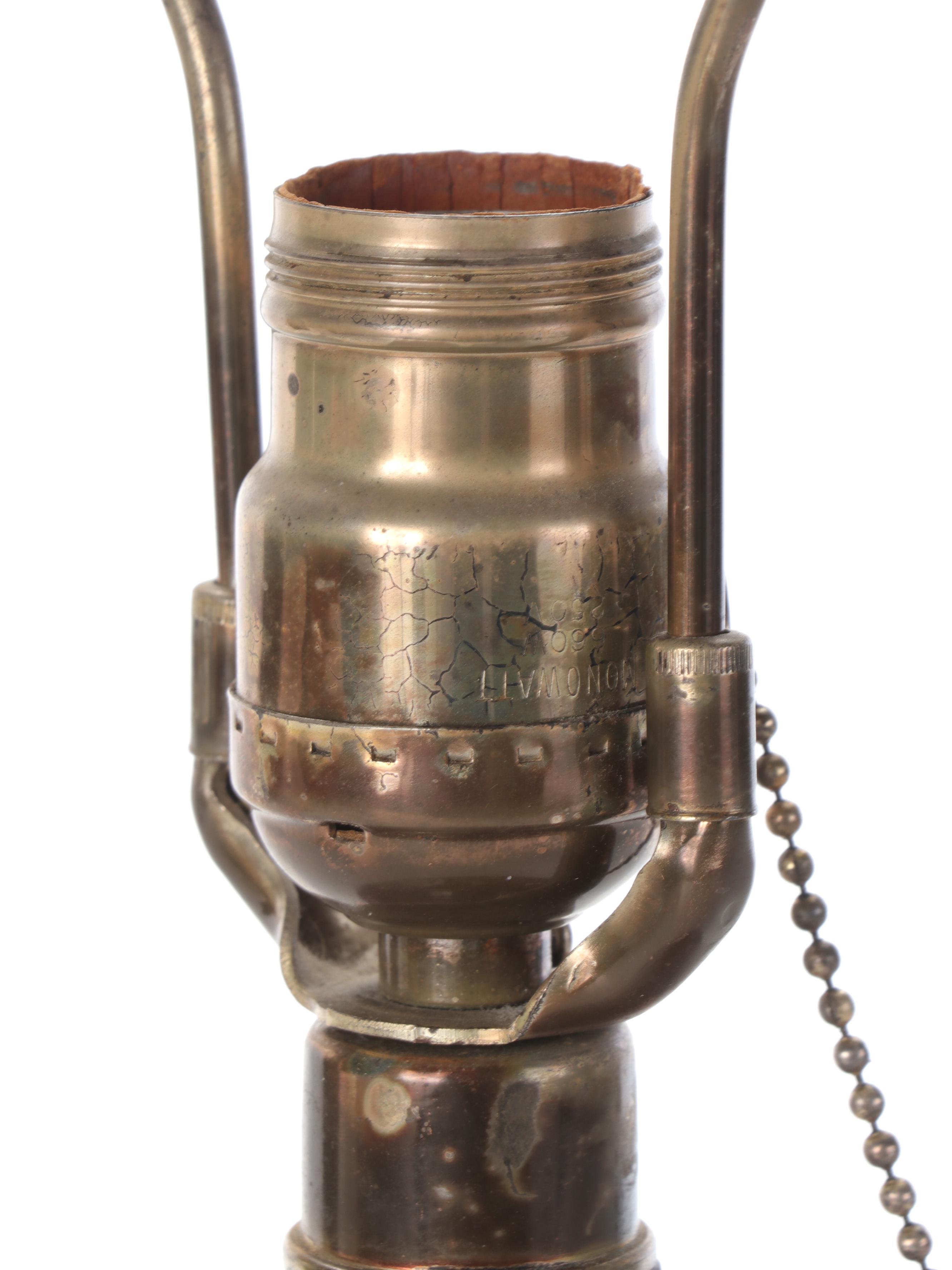 Bohemian Style Cut to Clear Glass Table Lamp with Silver Plate Base