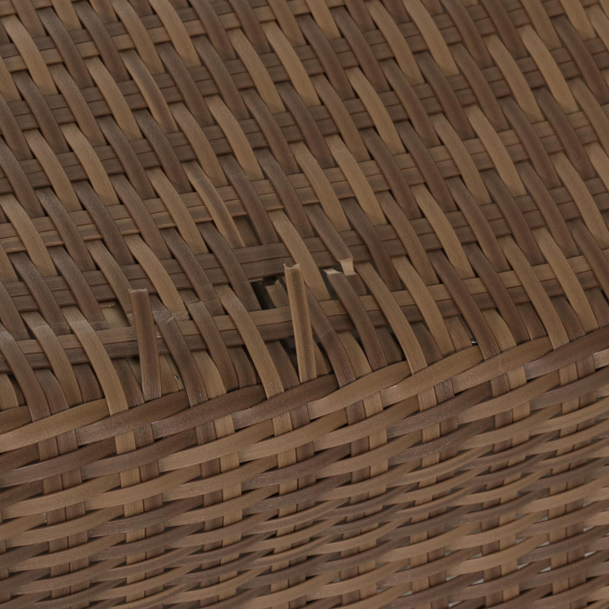 Woodard Contemporary Resin Wicker Two-Wheeled Platform Chaise Lounge