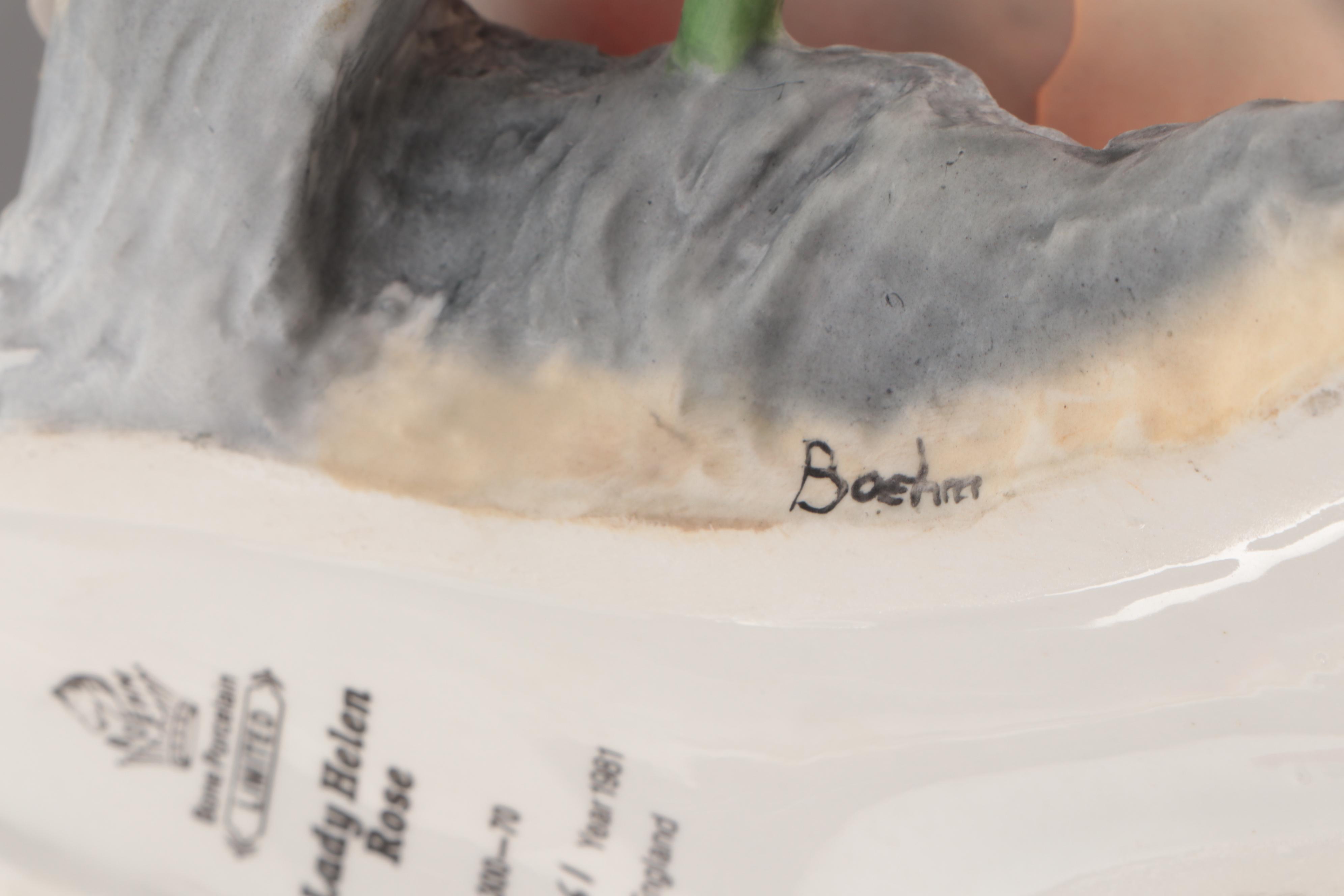 Boehm Limited Edition "Lady Helen Rose" Bone Porcelain Figurine, 1981