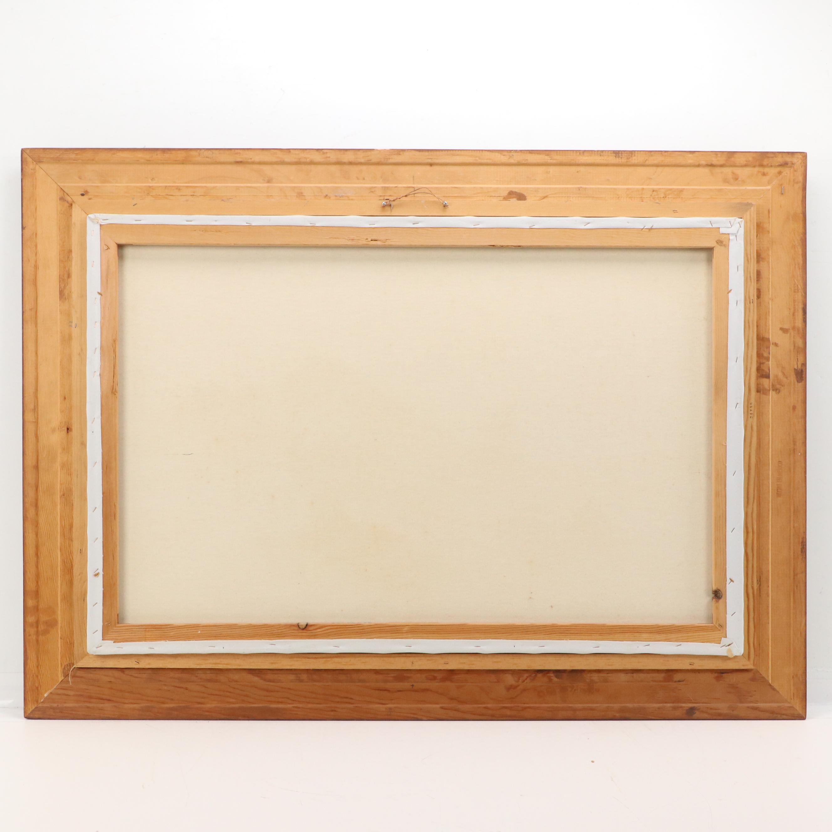 Jenkins Oil Painting of a Coastal Landscape with Figures