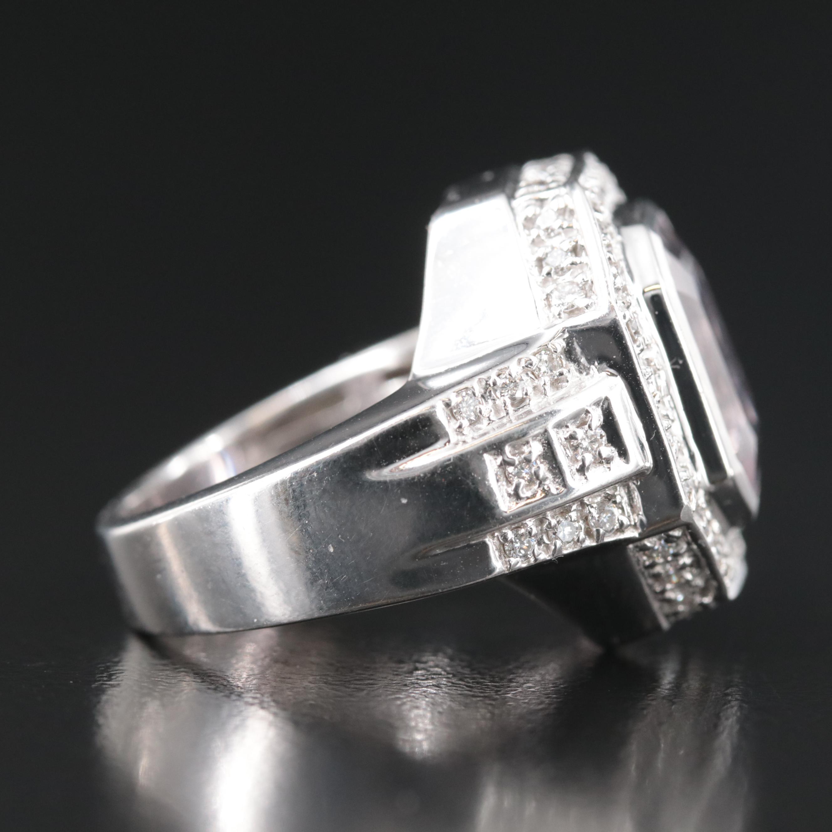 Sonia Bitton 14K Kunzite and Diamond Ring