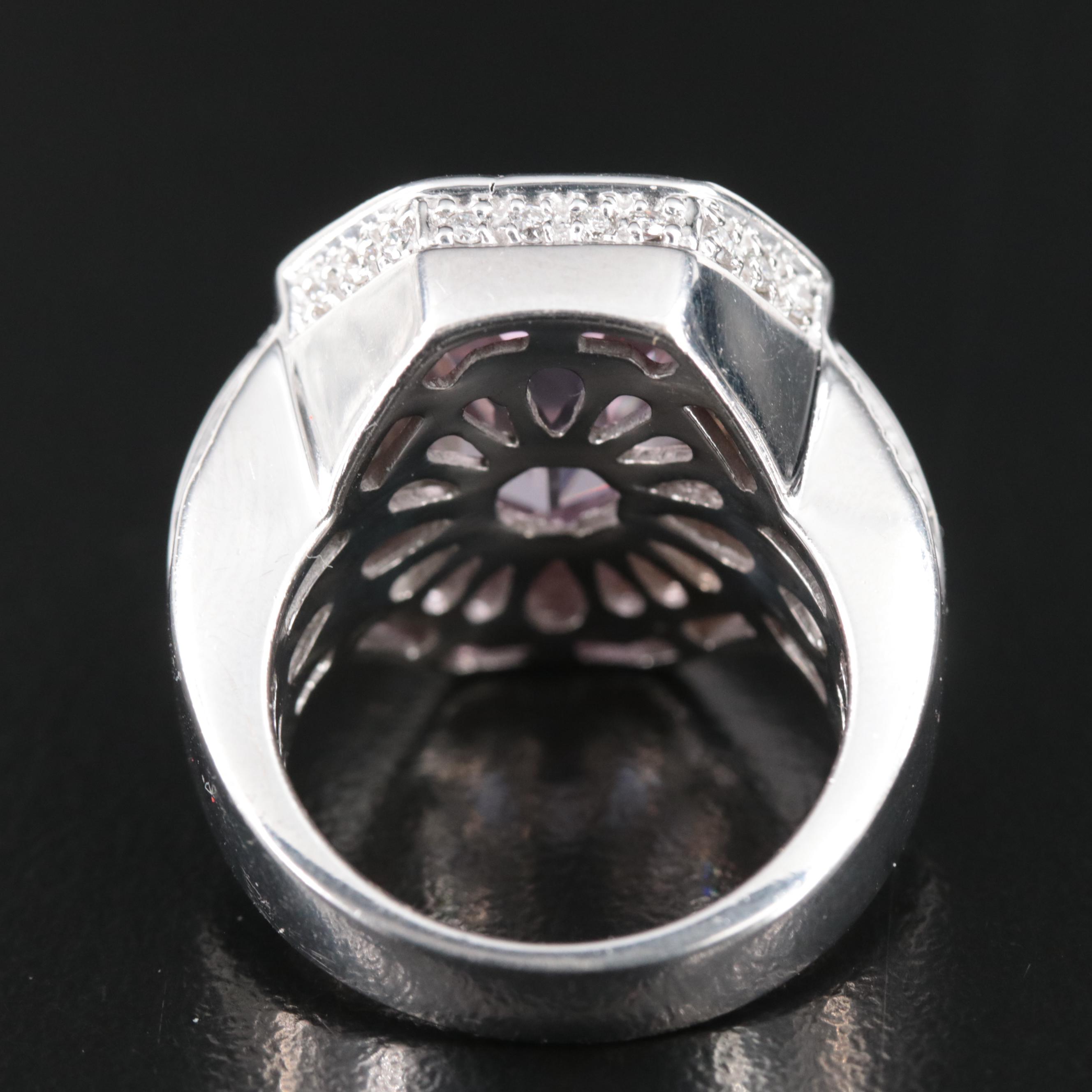 Sonia Bitton 14K Kunzite and Diamond Ring