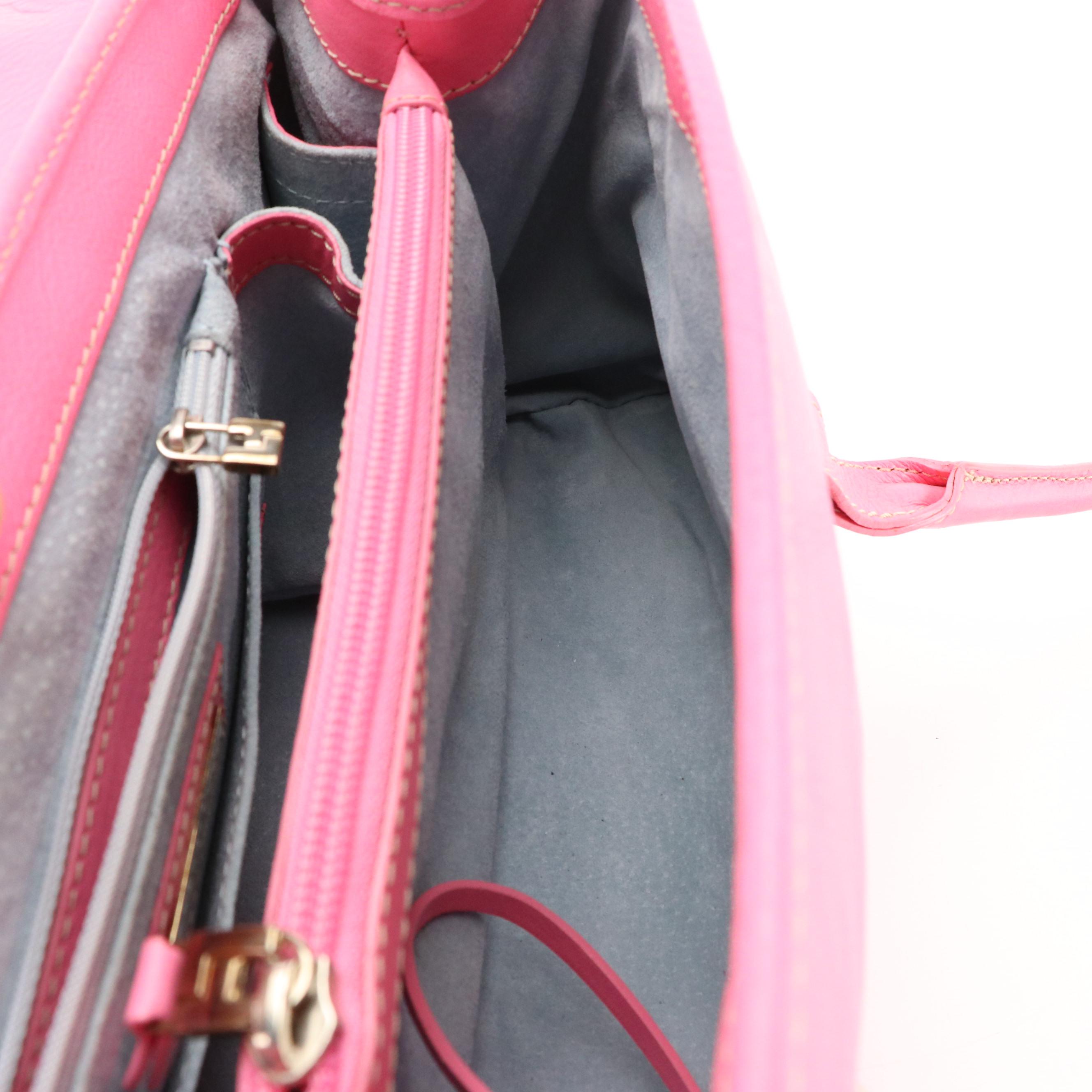 Isabella Fiore Beaded Woven Raffia Handbag and Lambertson-Truex Pink Leather Bag