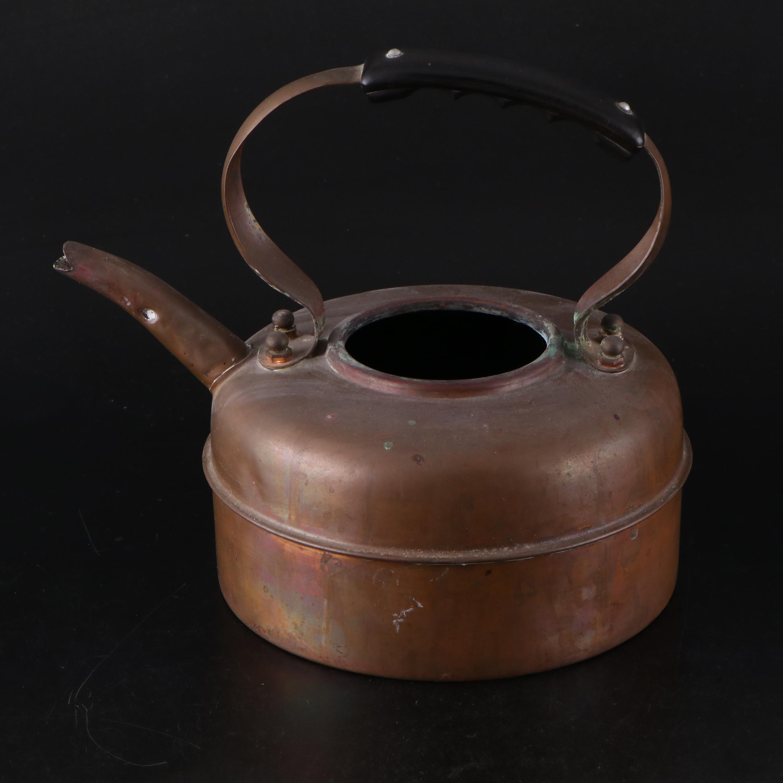 Newey & Bloomer "Simplex Copper Tea Kettle with 6 Qt. Butter Churn