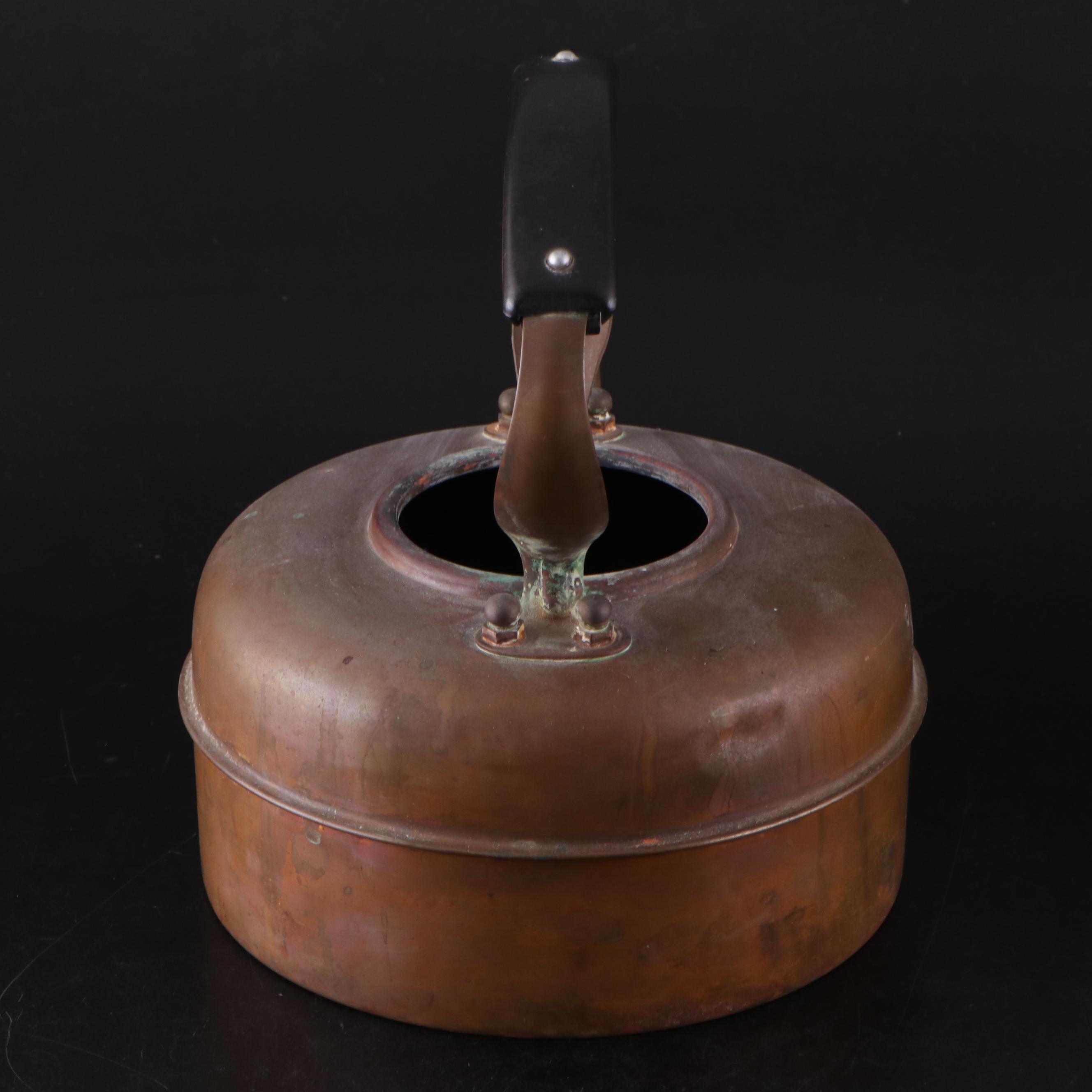 Newey & Bloomer "Simplex Copper Tea Kettle with 6 Qt. Butter Churn