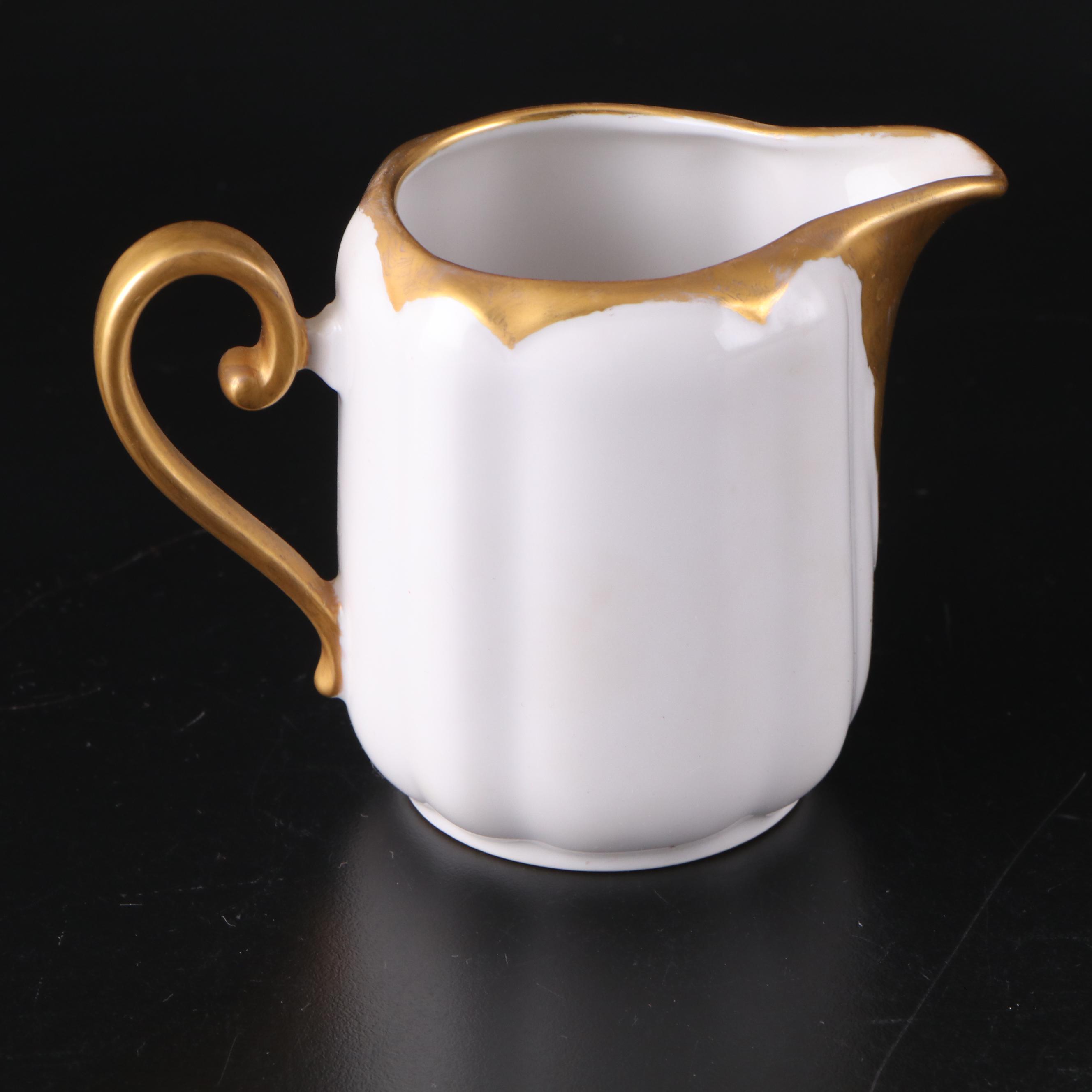 Seltmann "Gloria" Gilt Porcelain Coffee Service with Other Porcelain Table Décor