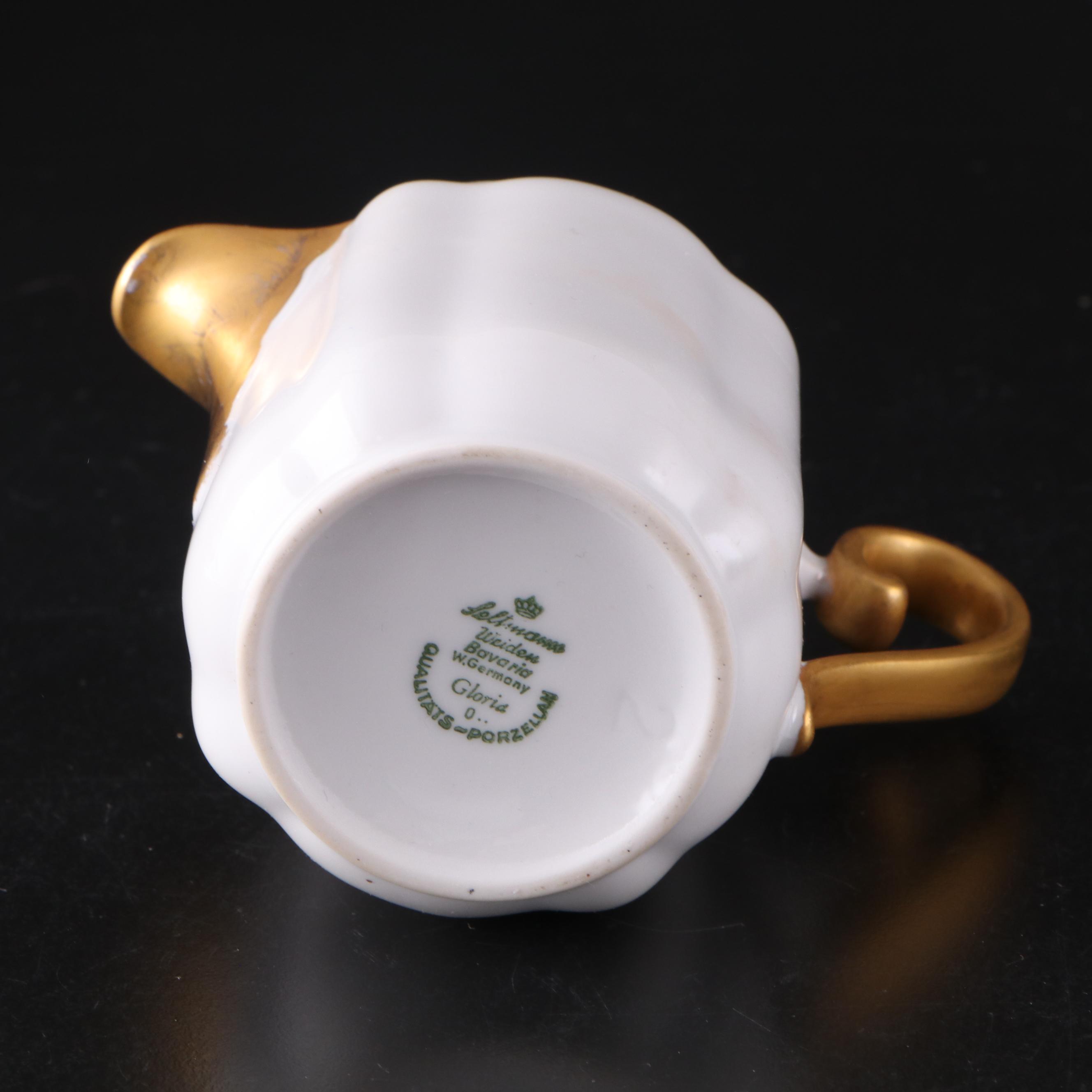 Seltmann "Gloria" Gilt Porcelain Coffee Service with Other Porcelain Table Décor