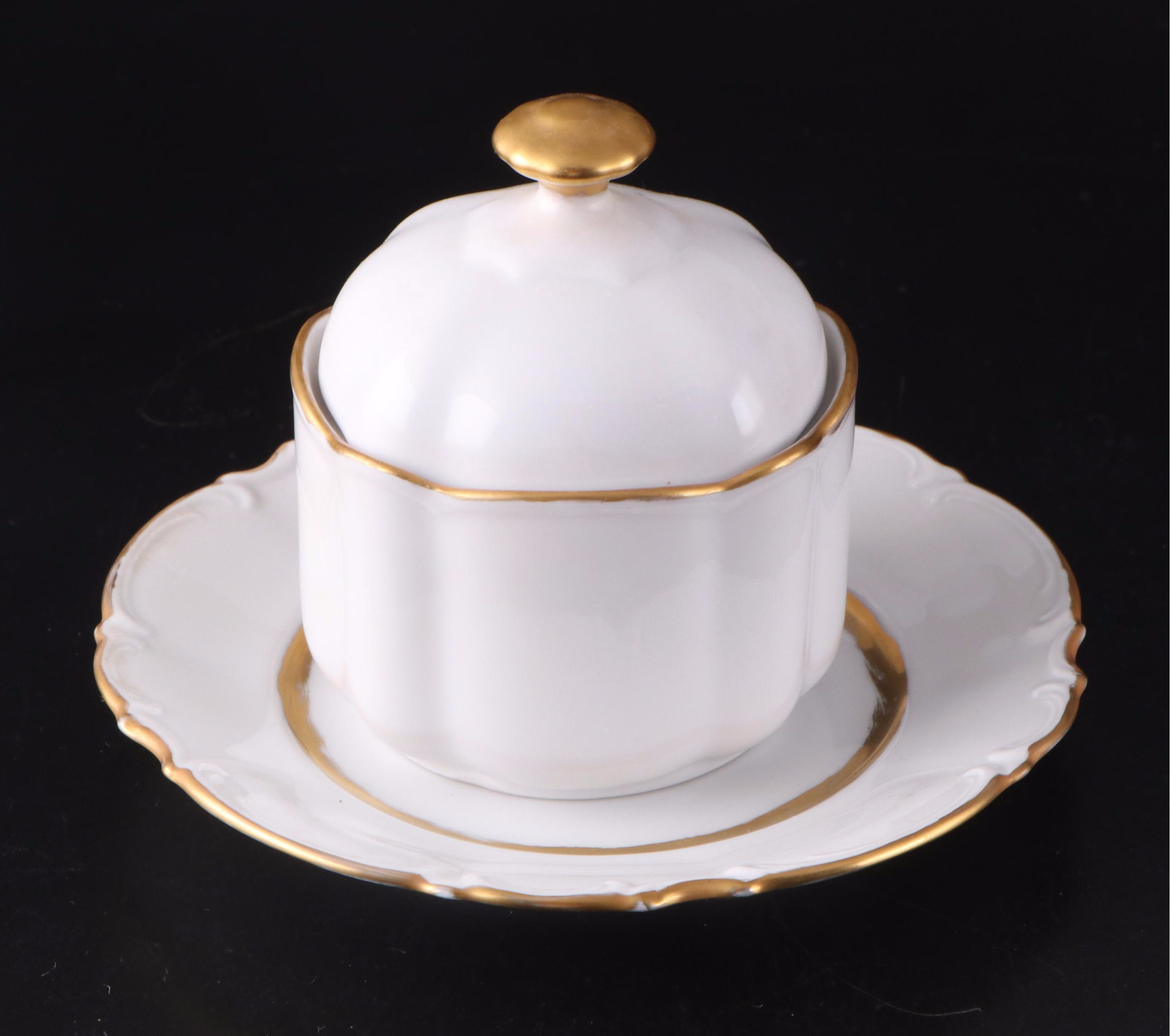 Seltmann "Gloria" Gilt Porcelain Coffee Service with Other Porcelain Table Décor