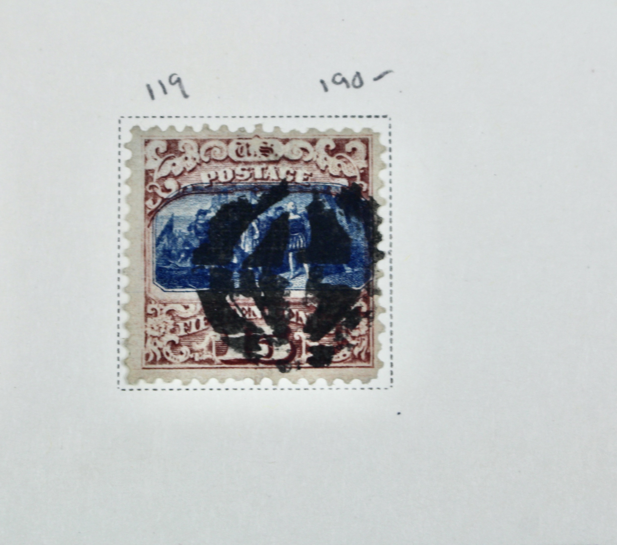 Eight Different Used 1869 Pictorial Postage Stamps