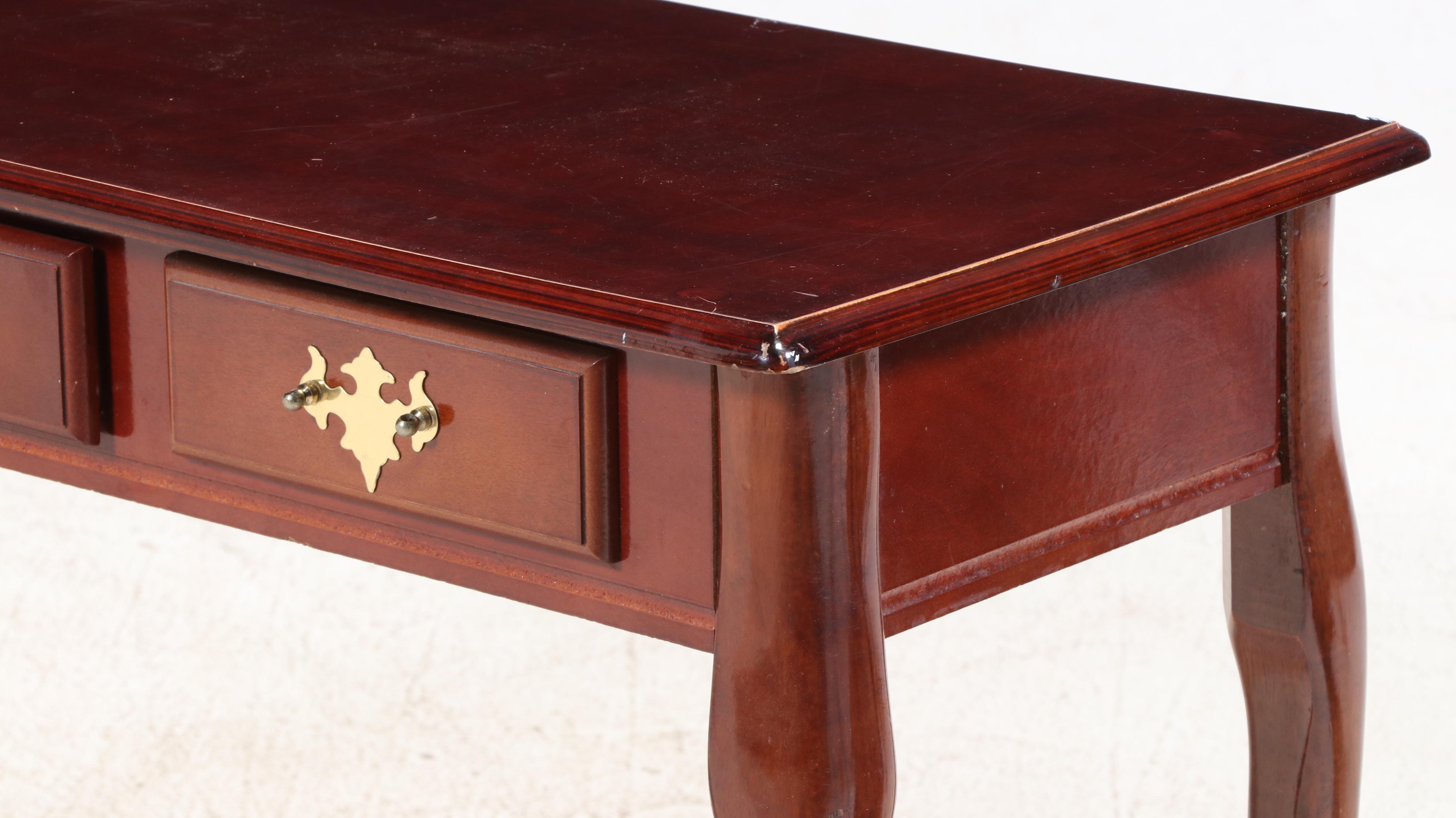 Queen Anne Style Three-Drawer Sofa Table
