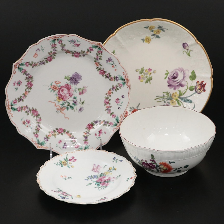 Chelsea Soft Paste Porcealin with Other European and Chinese Export Tableware