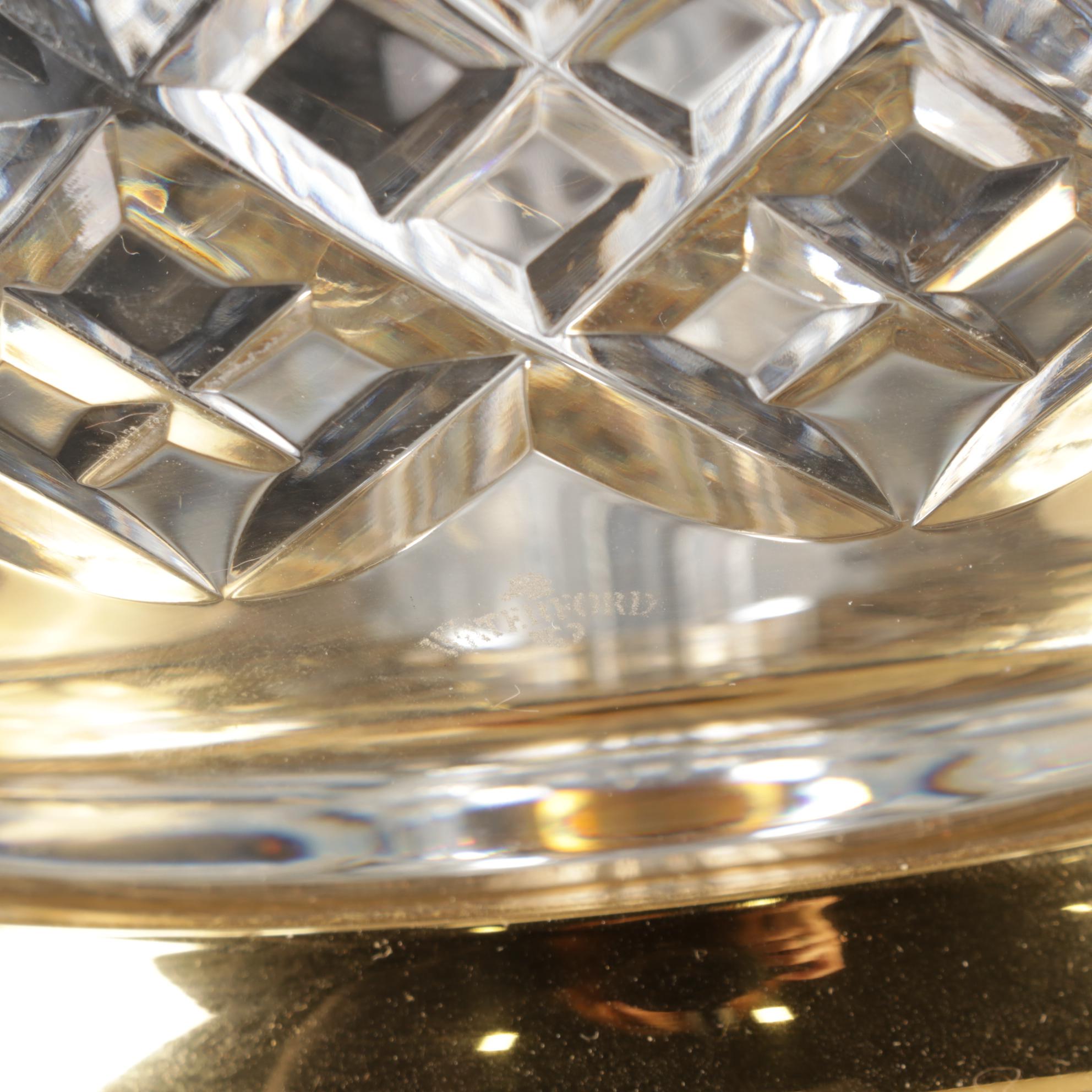 Waterford Hospitality Collection Cut Crystal and Brass Pineapple Table Lamp