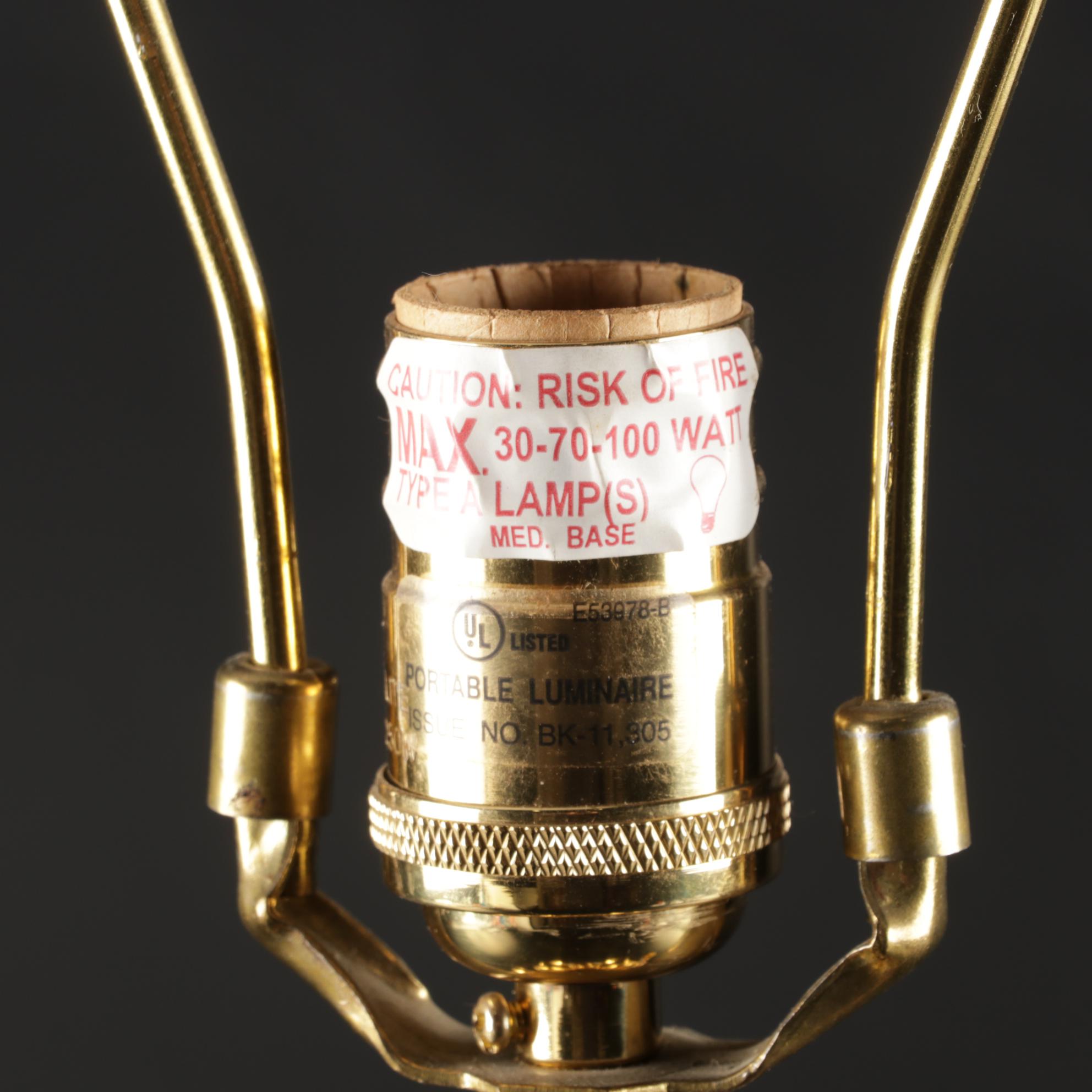 Waterford Hospitality Collection Cut Crystal and Brass Pineapple Table Lamp