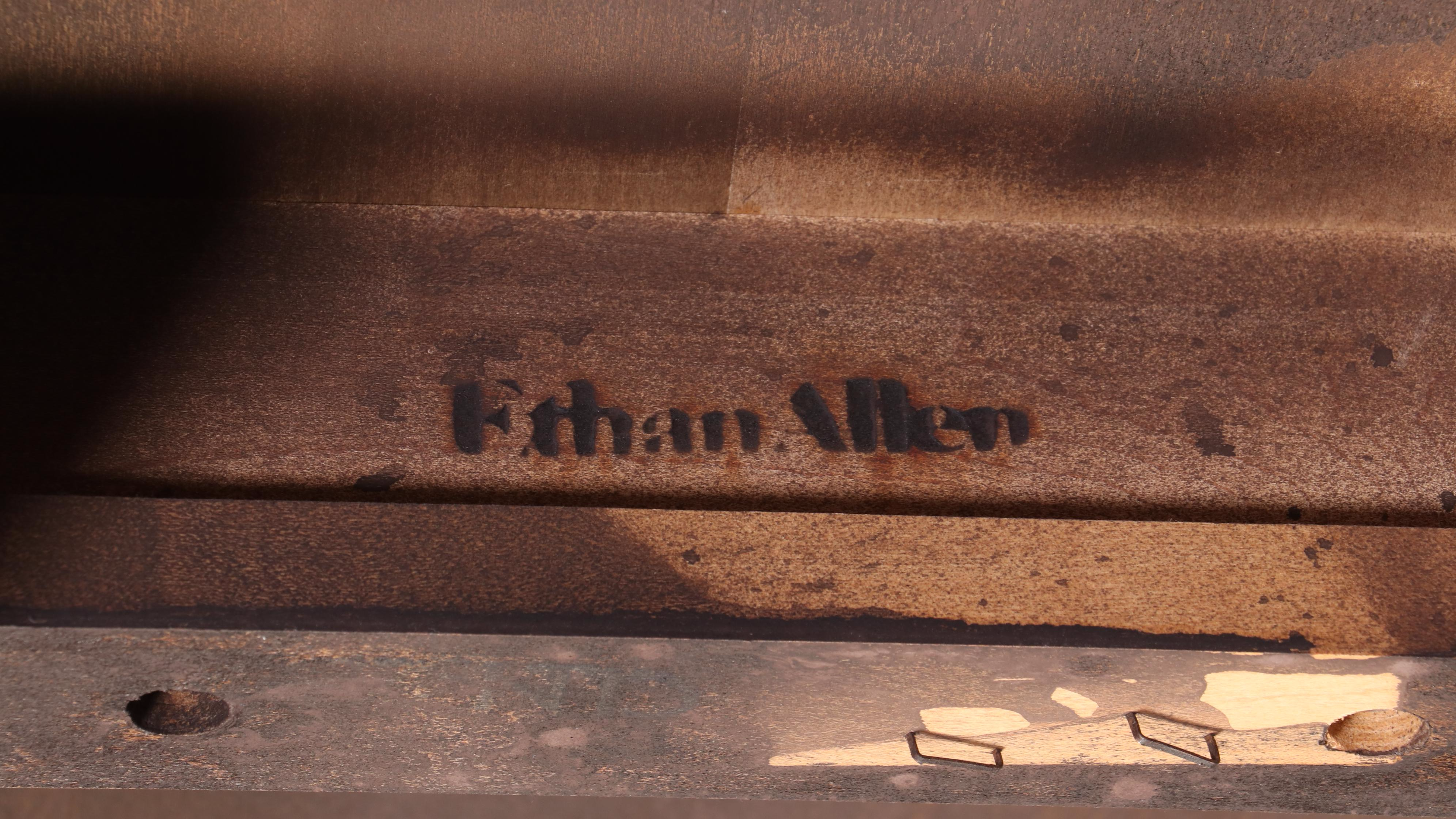 Queen Anne Style Console Table with Upholstered Bench, Incl. Ethan Allen