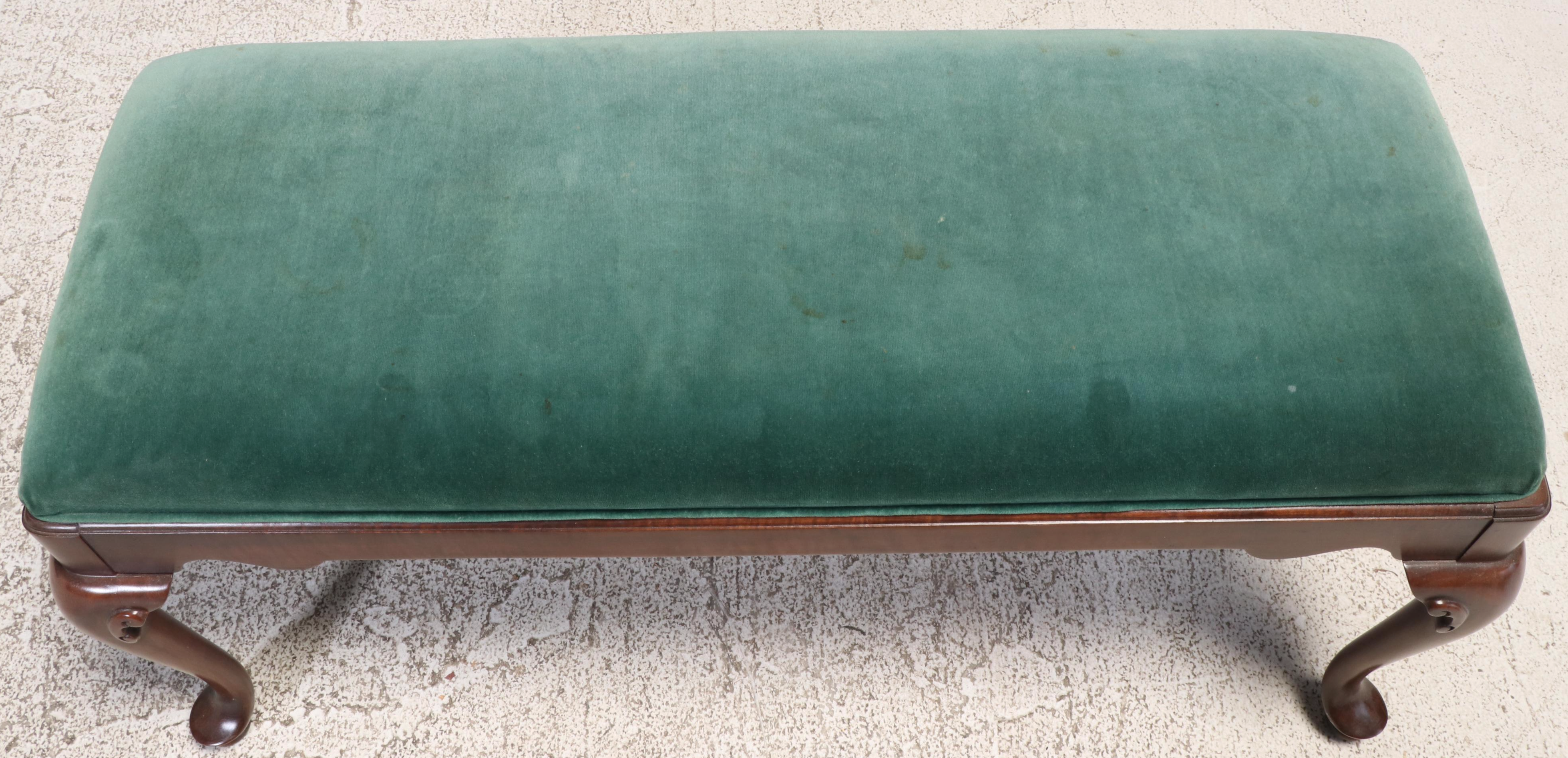 Queen Anne Style Console Table with Upholstered Bench, Incl. Ethan Allen