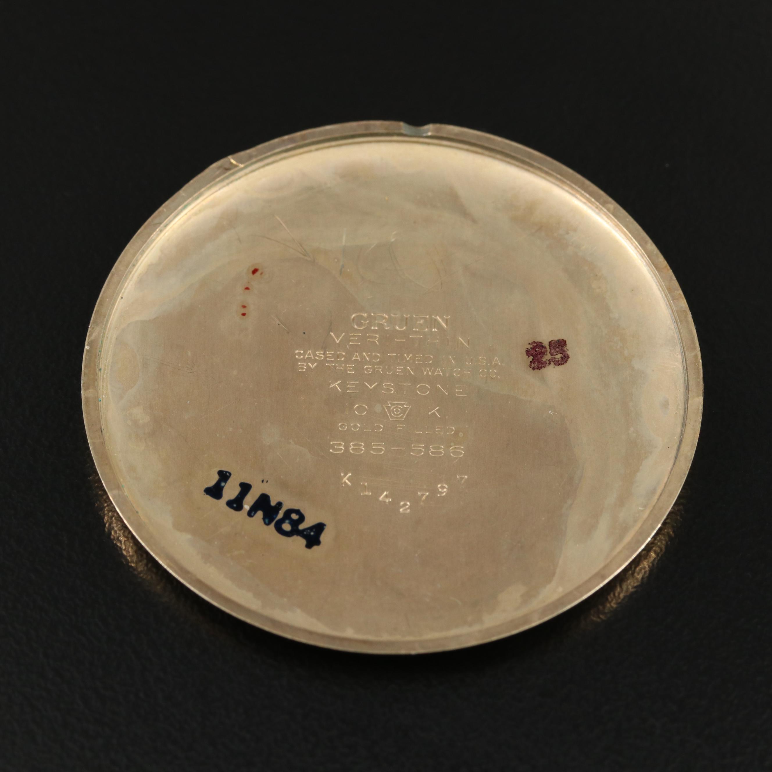 Vintage Gruen Veri-Thin Precision Pocket Watch