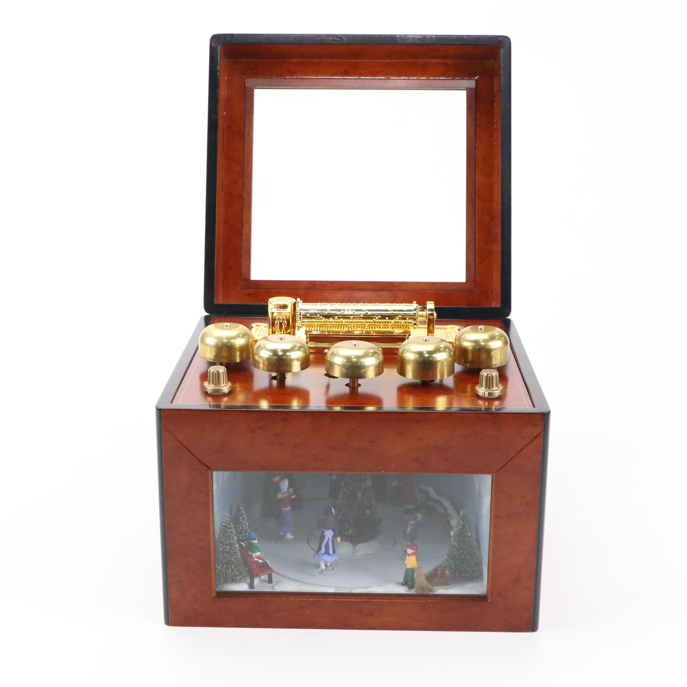 Gold Label Mr. Christmas Animated Concertina Music Box in Original Packaging