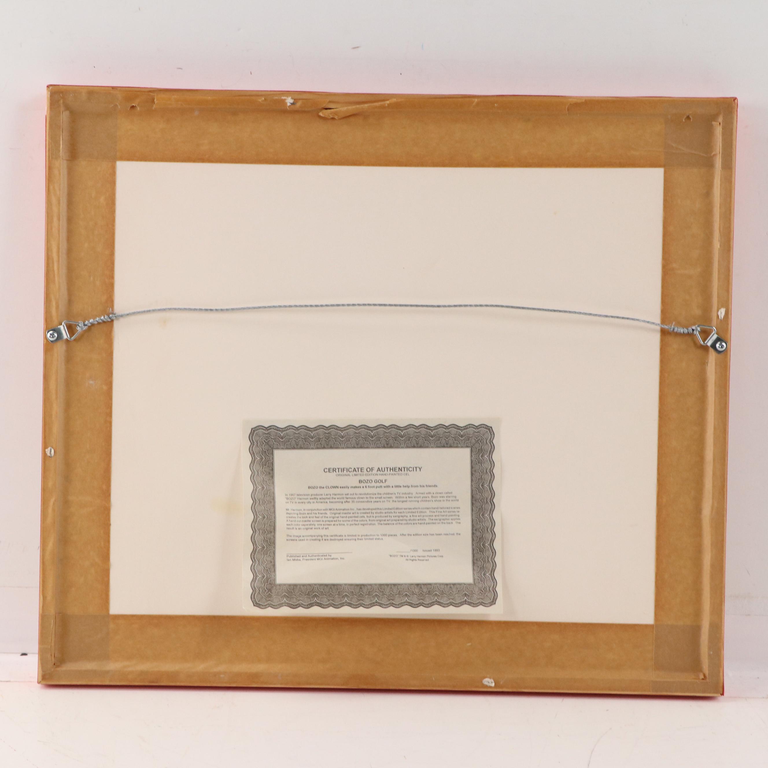 Larry Harmon Animation Sericel of Bozo the Clown "Bozo Golf," 1992